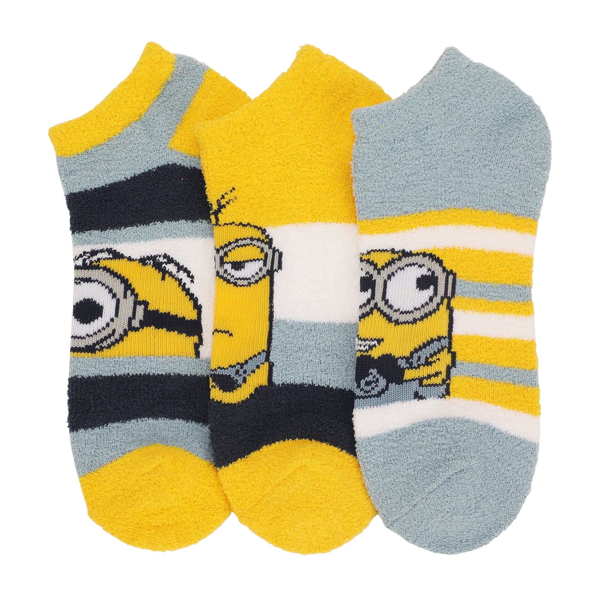Minions Stewart, Kevin and Bob Womens Ankle Socks 3 Pack