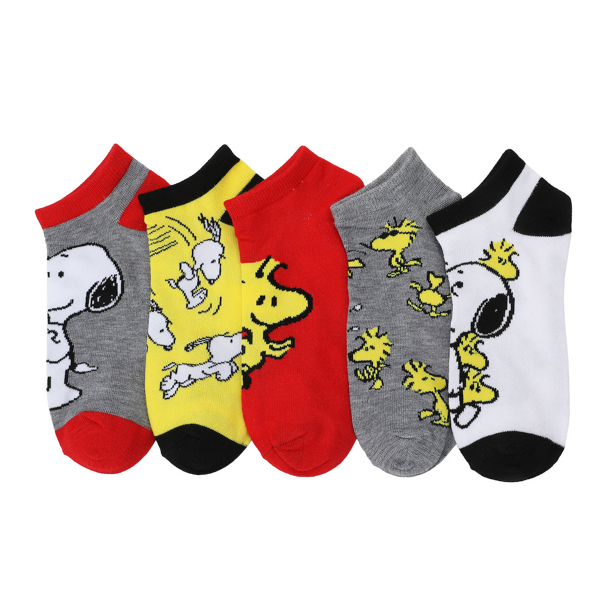 Peanuts Snoopy & Woodstock Womens 5-Pack Ankle Socks