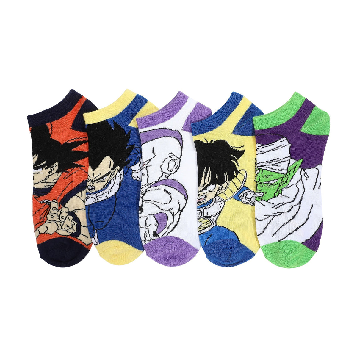 Dragon Ball Z Character Ankle Socks 5 Pack For Women