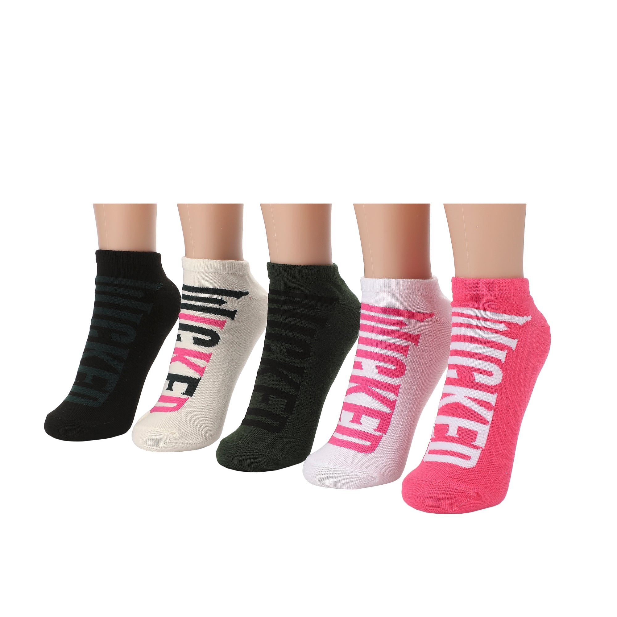 Wicked Part 2 Text Logo Women’s 5-Pair Pack Ankle Socks