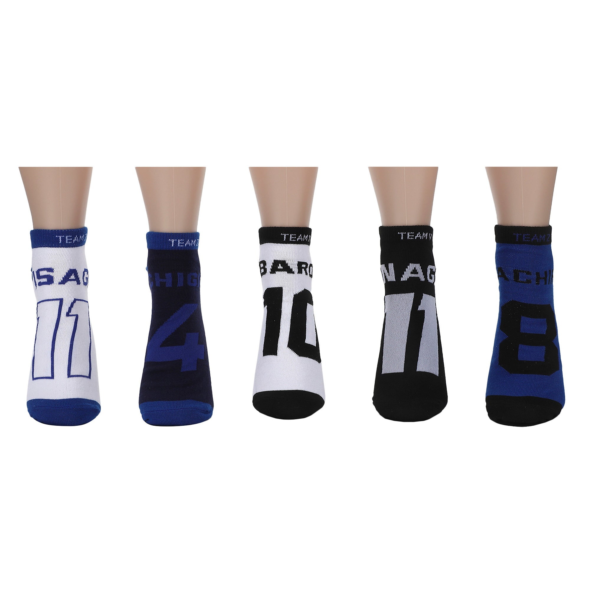 Blue Lock Manga Team Numbers Women’s 5-Pair Pack Ankle Socks