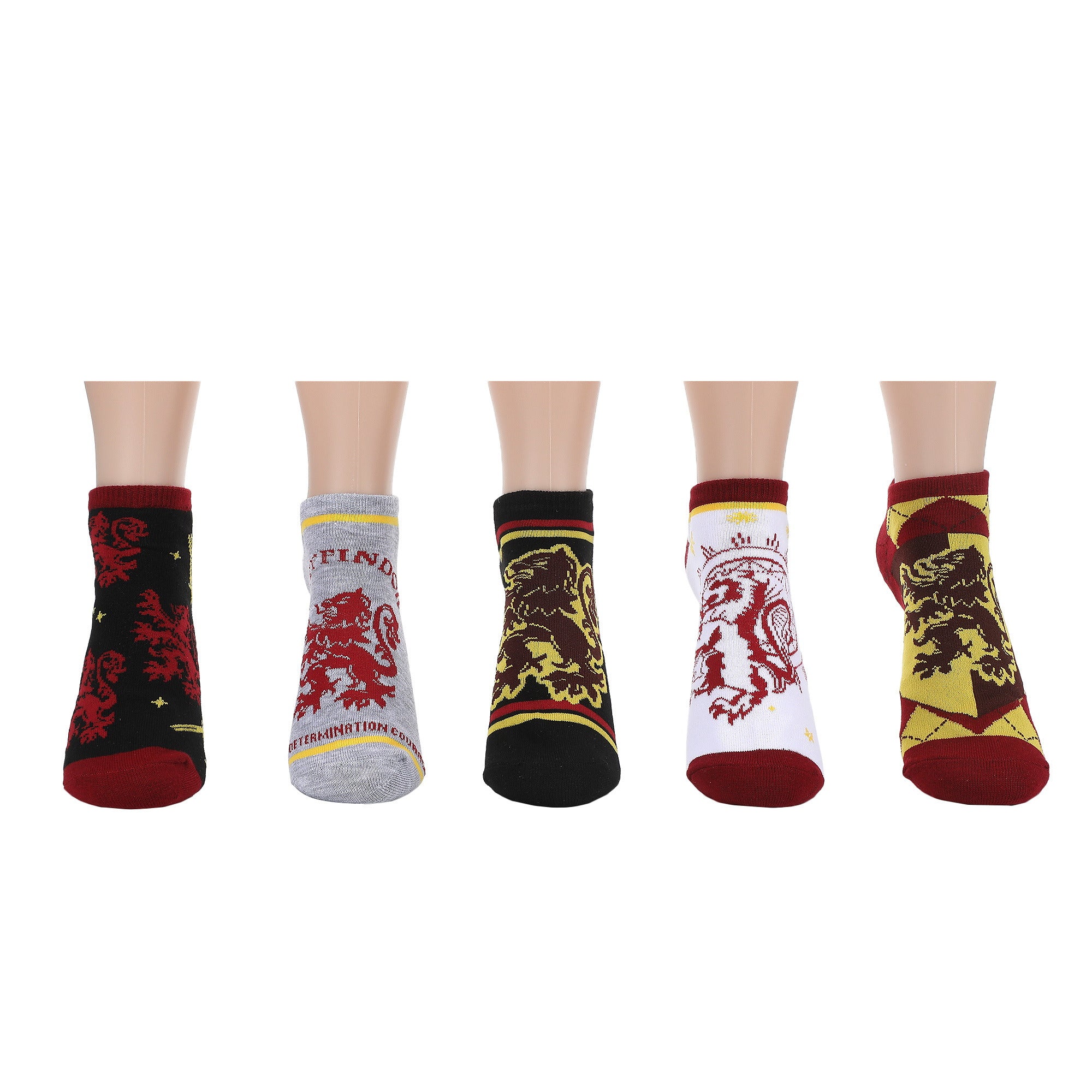 Harry Potter Gryffindor Lions Women’s 5-Pair Pack Ankle Socks