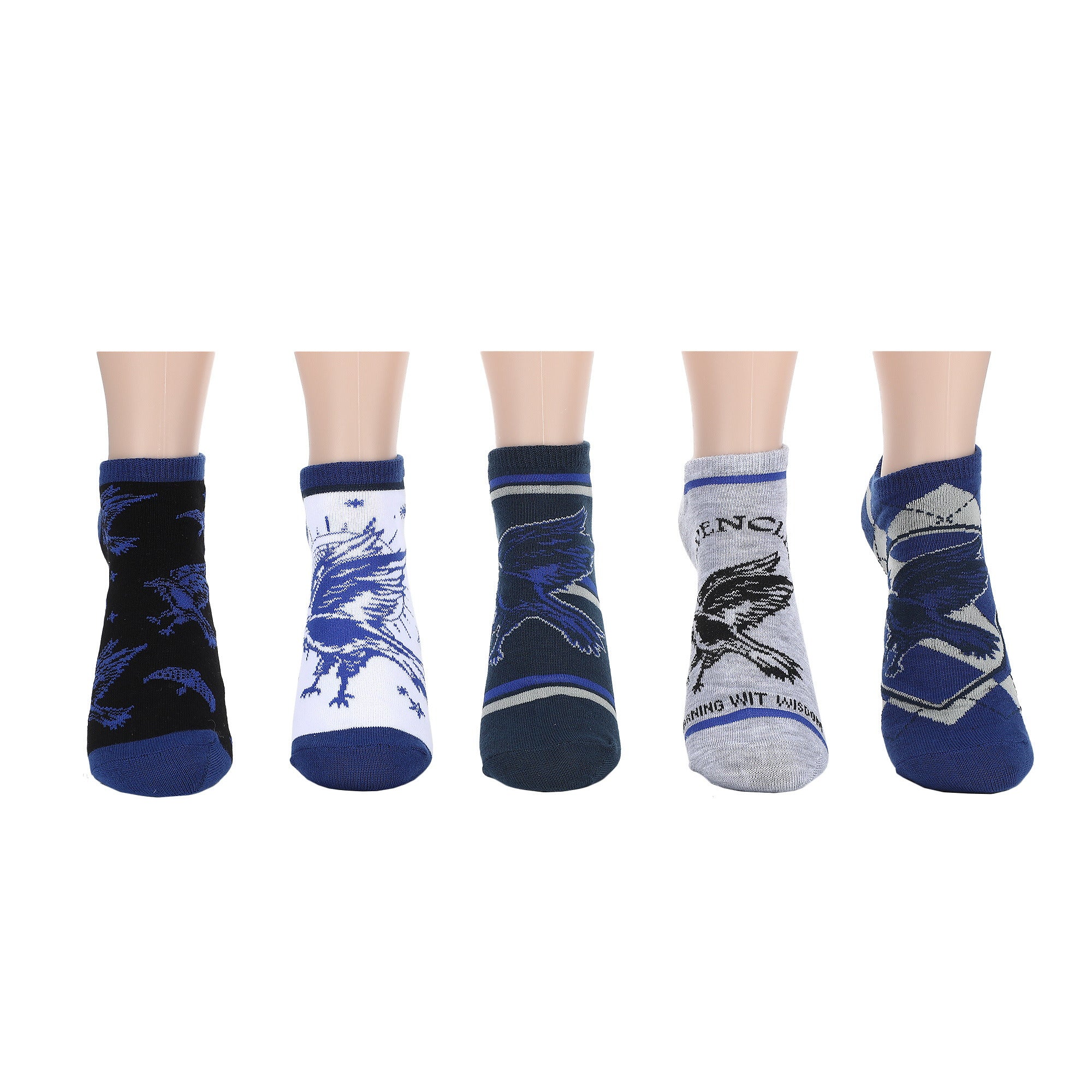 Harry Potter Ravenclaw Ravens Women’s 5-Pair Pack Ankle Socks