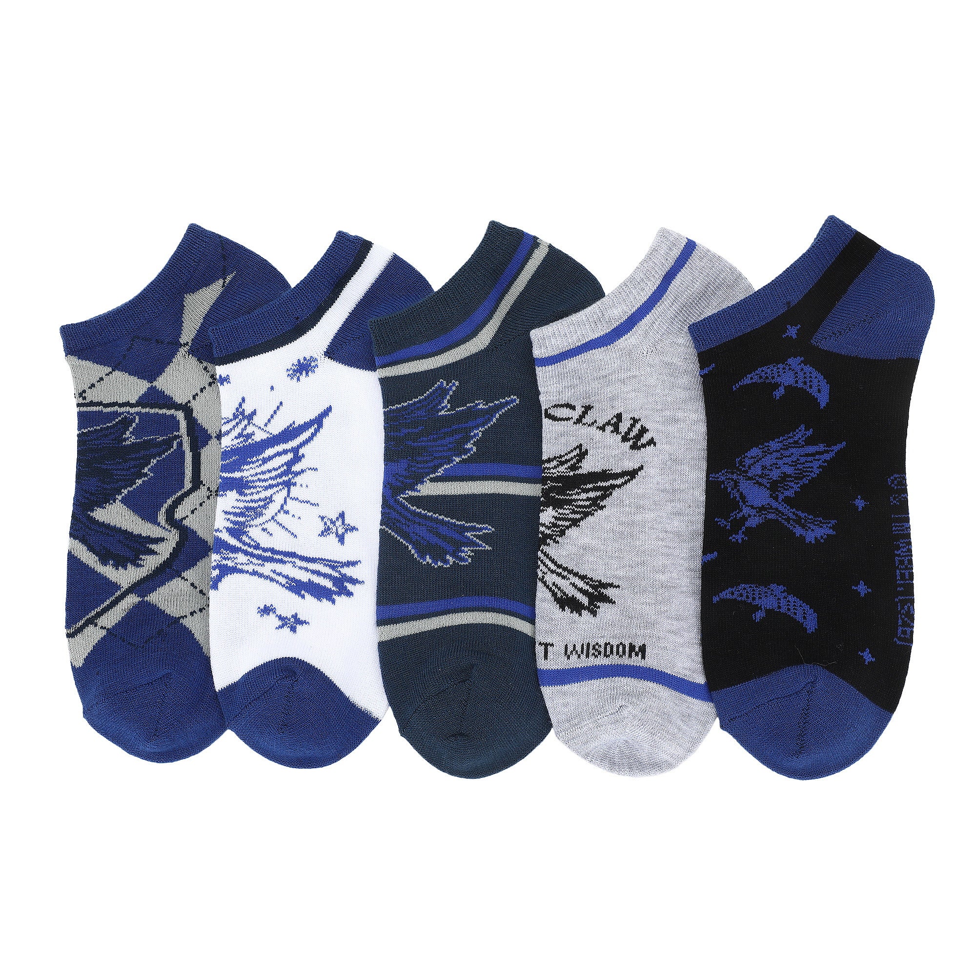 Harry Potter Ravenclaw Ravens Women’s 5-Pair Pack Ankle Socks