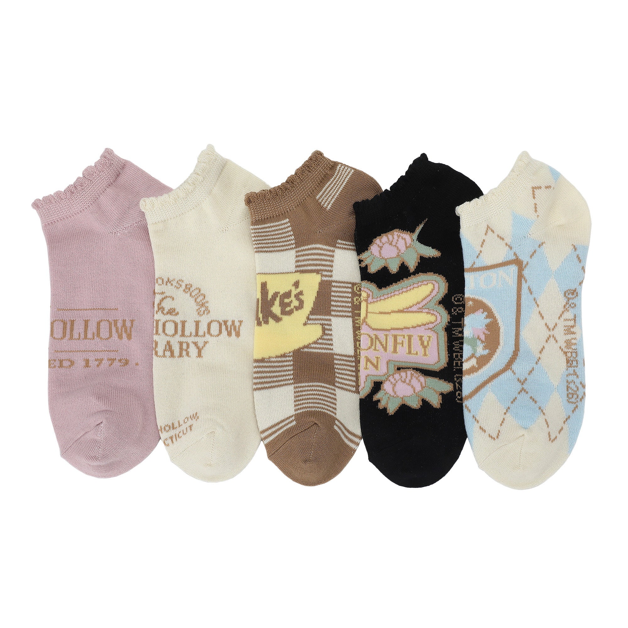 Gilmore Girls Stars Hollow Logos Women’s 5-Pair Pack Ankle Socks