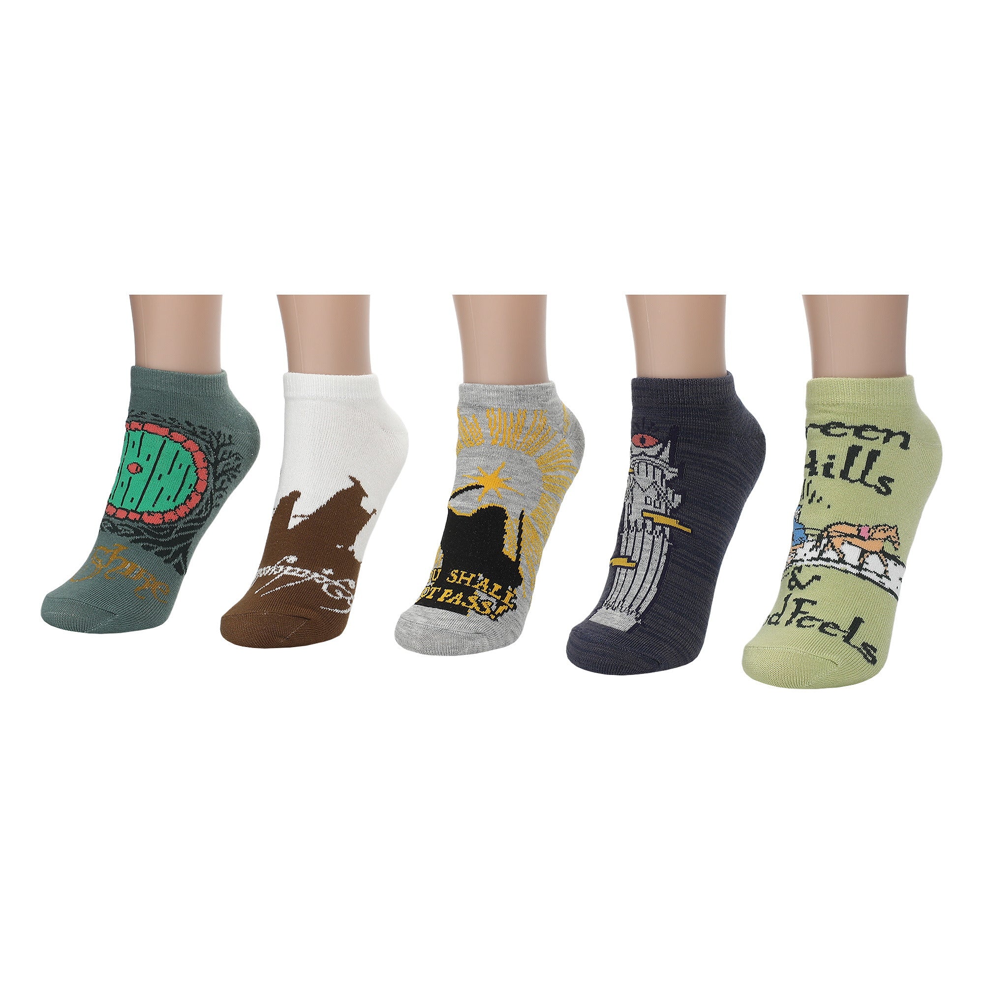 Lord Of The Rings Character Icon 5 Pack Ankle Socks