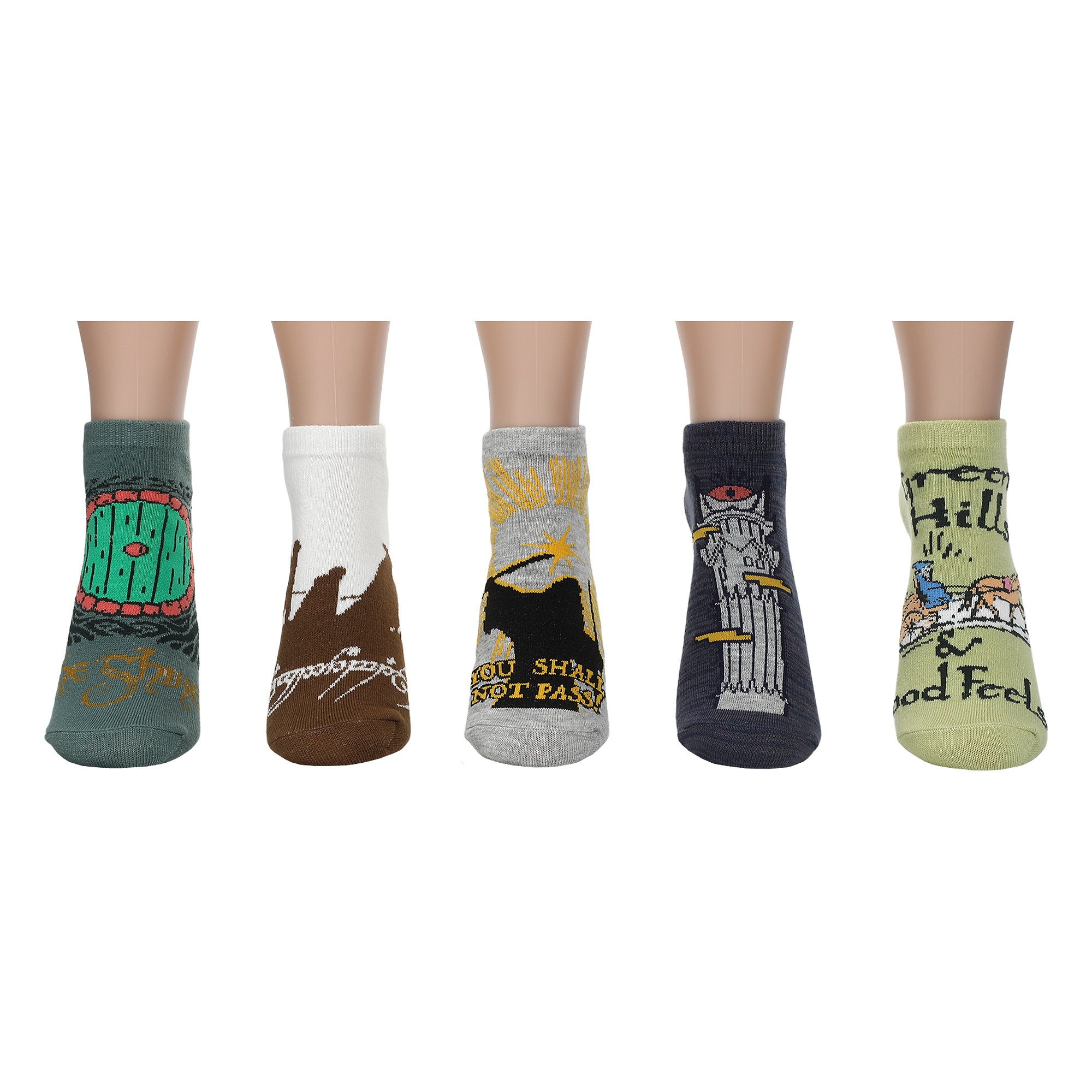 Lord Of The Rings Character Icon 5 Pack Ankle Socks