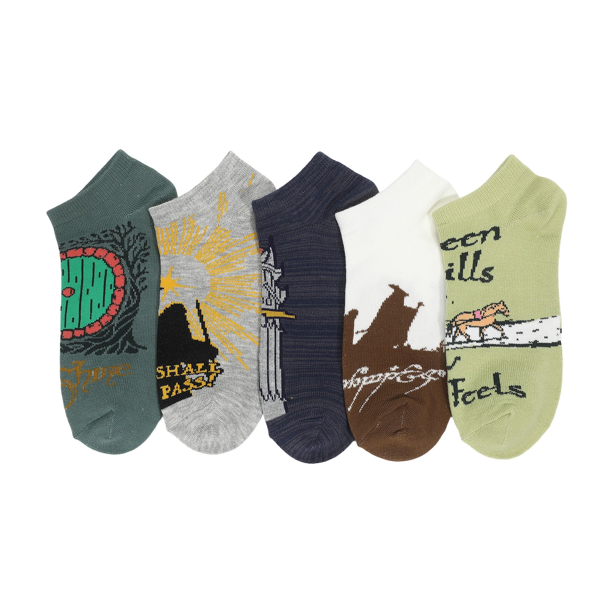 Lord Of The Rings Character Icon 5 Pack Ankle Socks