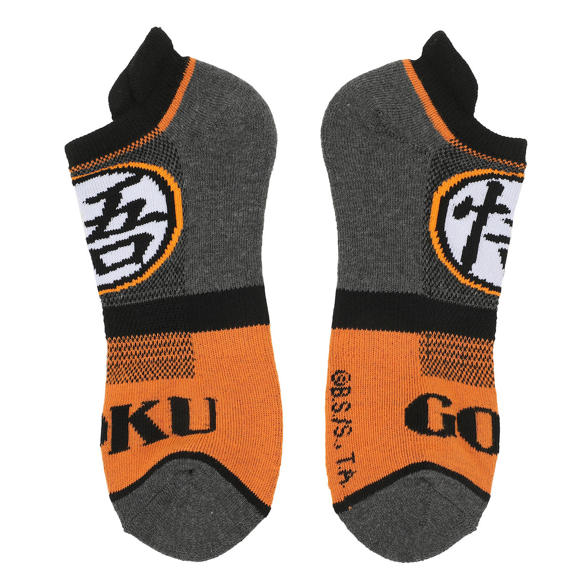 Dragon Ball Z Goku Character Art & Kanji Symbols Men's 5-Pair Ankle Socks