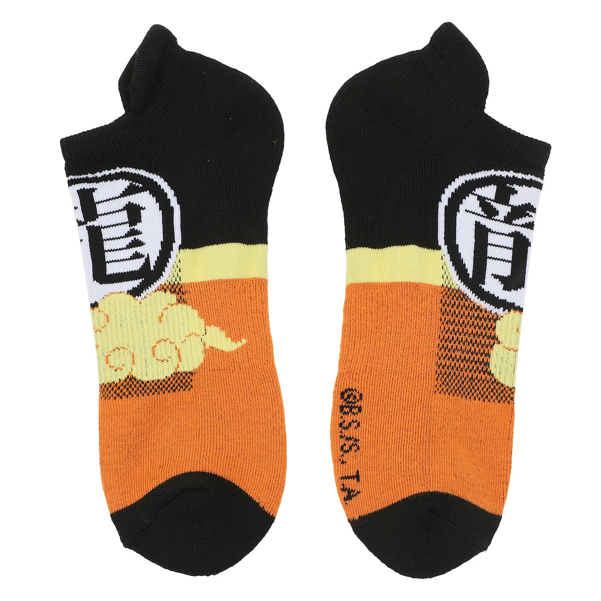 Dragon Ball Z Goku Character Art & Kanji Symbols Men's 5-Pair Ankle Socks