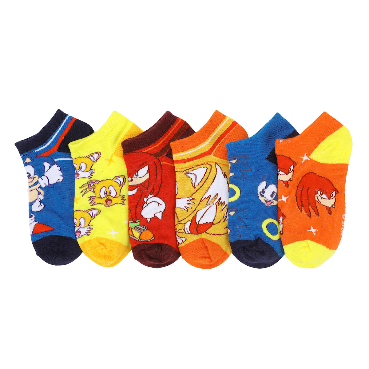 Sonic the Hedgehog Characters 6-Pack of Kids' Ankle Socks