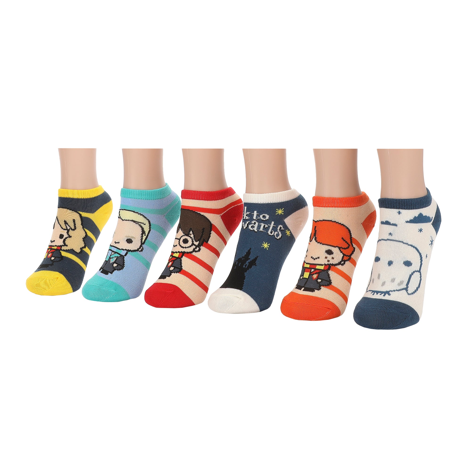 Harry Potter Harry, Hermione, Ron and Draco Youth Ankle Socks 6 Pack