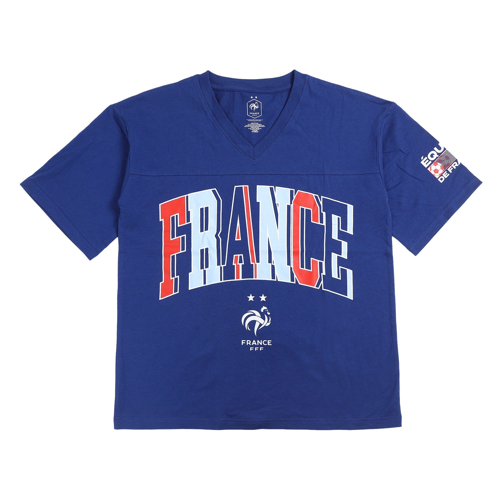 France Soccer Federation France Logo Women’s Blue Crew Neck Short Sleeve T-shirt