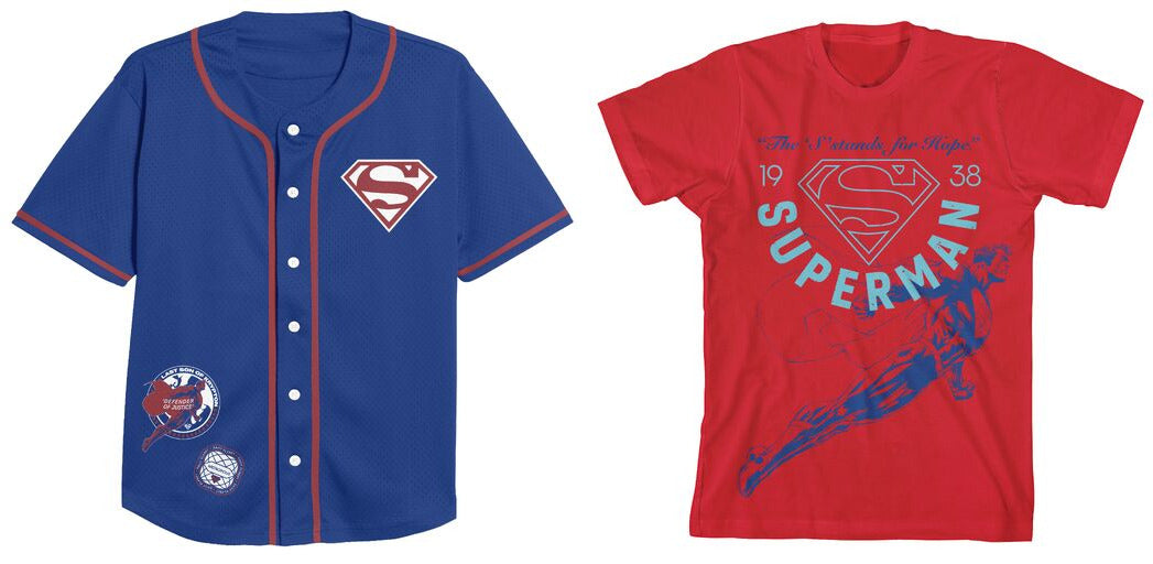 Superman 1938 2-Pack Button-down Shirt and Crew Neck Short Sleeve T-shirt Set