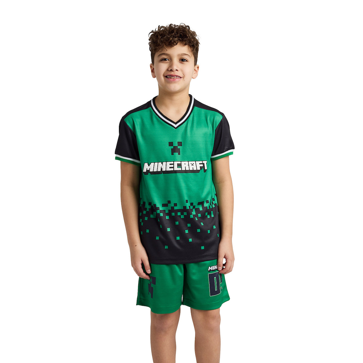 Minecraft Creeper 09 Boy's 2-Pack Soccer Jersey & Shorts Combo Set