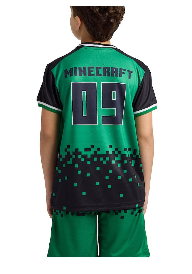 Minecraft Creeper 09 Boy's 2-Pack Soccer Jersey & Shorts Combo Set