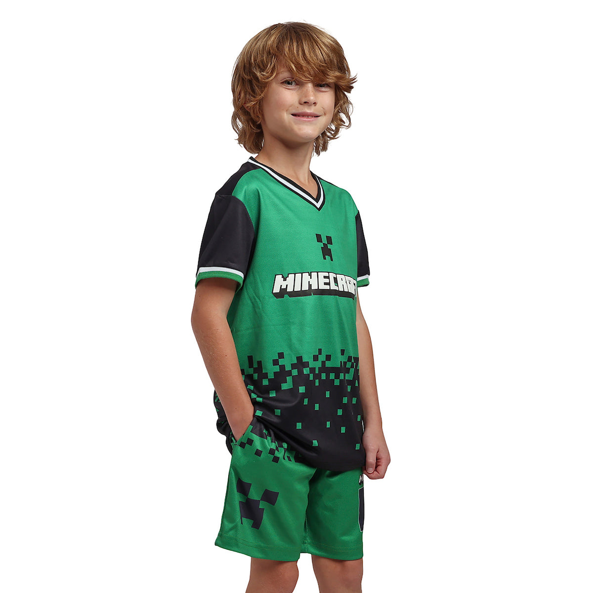 Minecraft Creeper 09 Boy's 2-Pack Soccer Jersey & Shorts Combo Set
