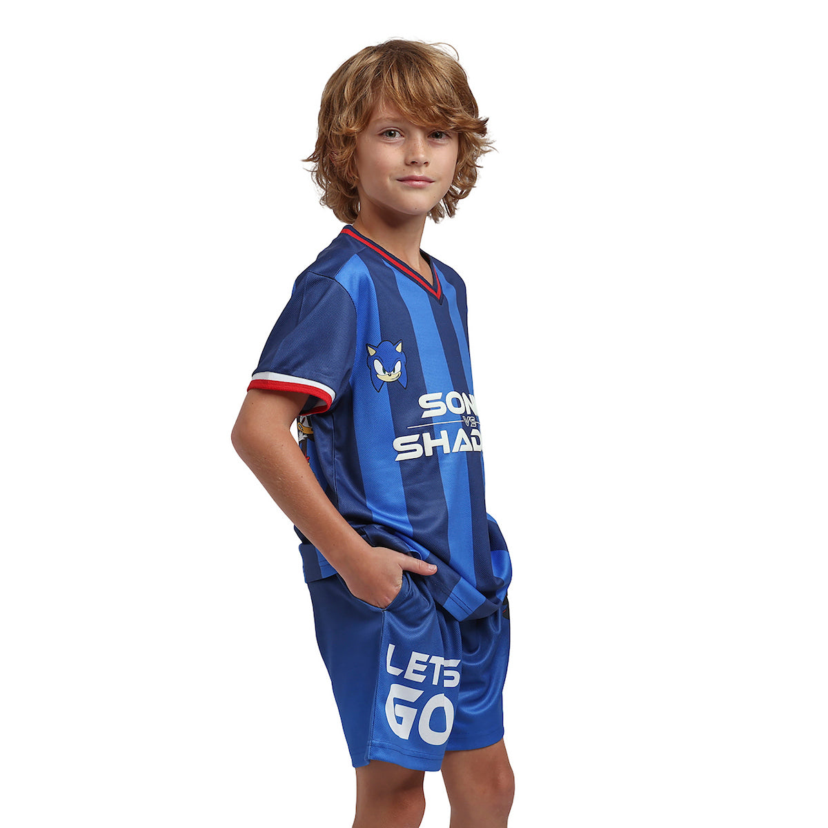 Sonic The Hedgehog Sonic & Shadow Boy's 2-Pack Soccer Jersey & Shorts Combo Set