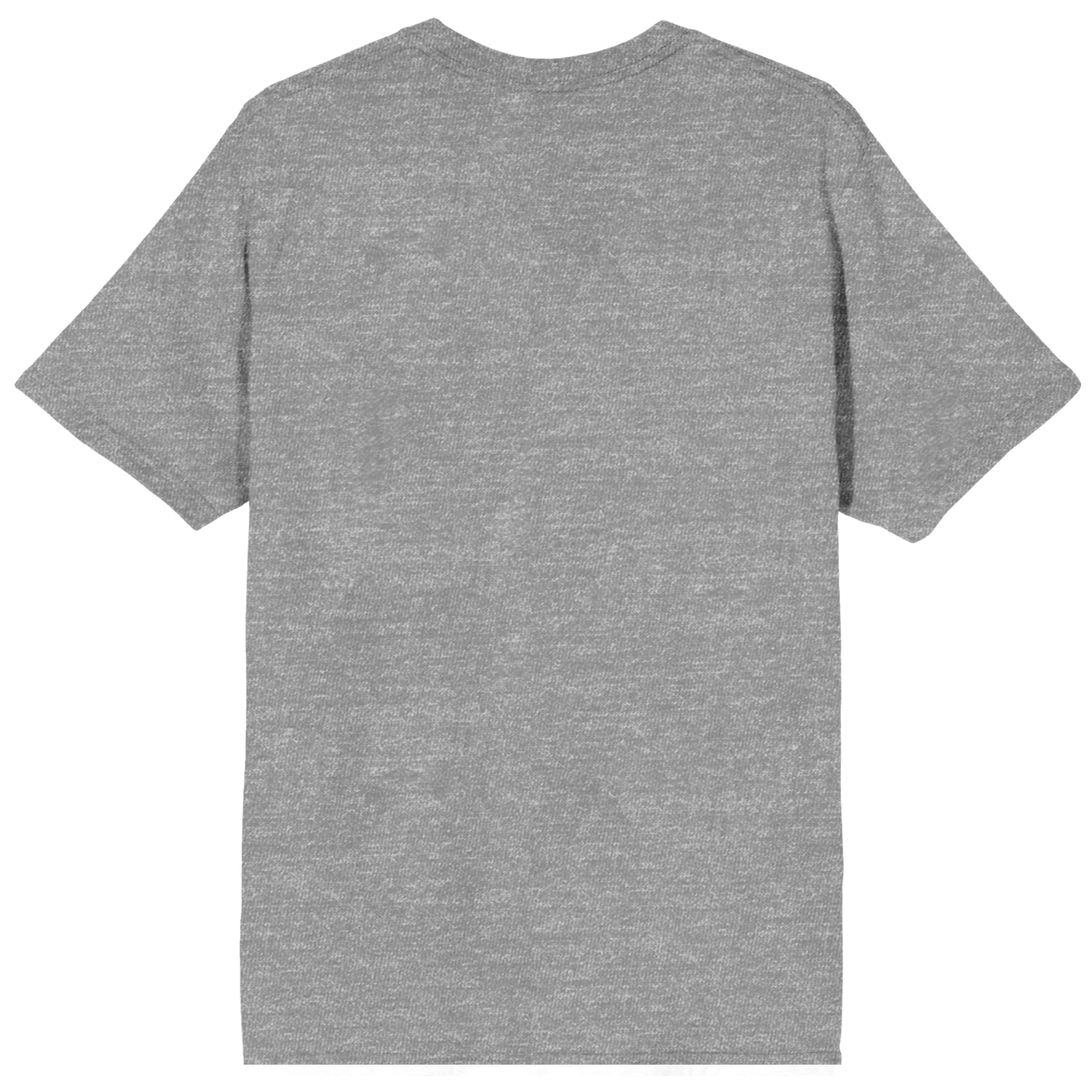 Looney Tunes Wile E. Coyote Rocket Board Men's Heather Grey Graphic Tee-