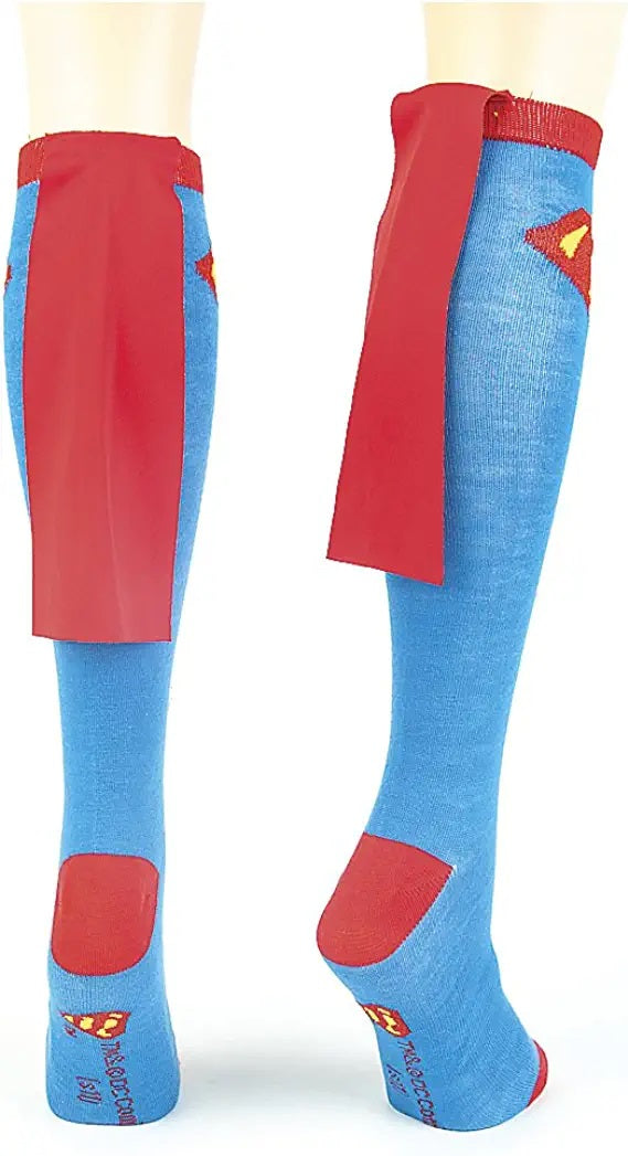 Superman Logo Women's blue Knee High Cape Socks for Women