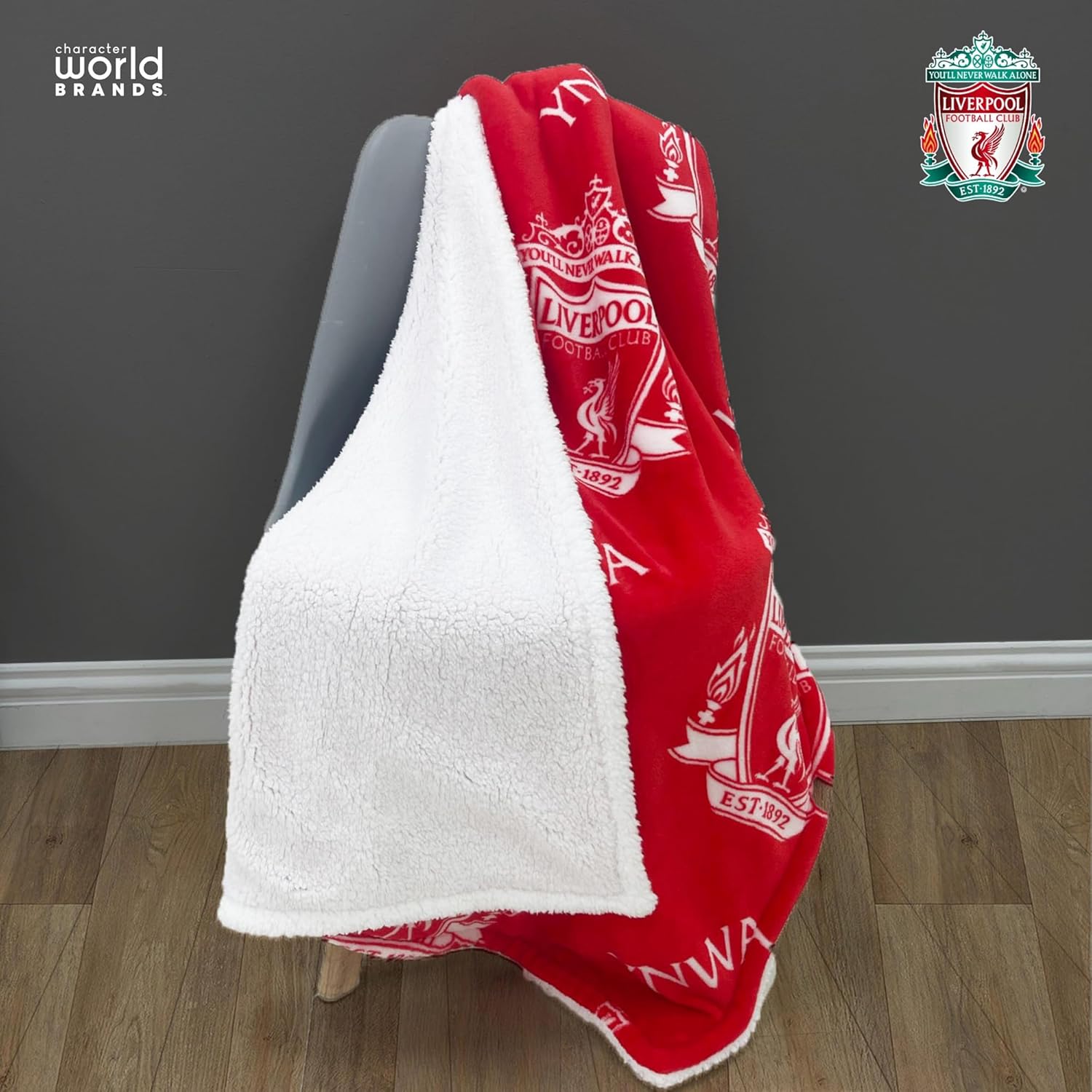 Liverpool FC YNWA Official Red Throw Blanket