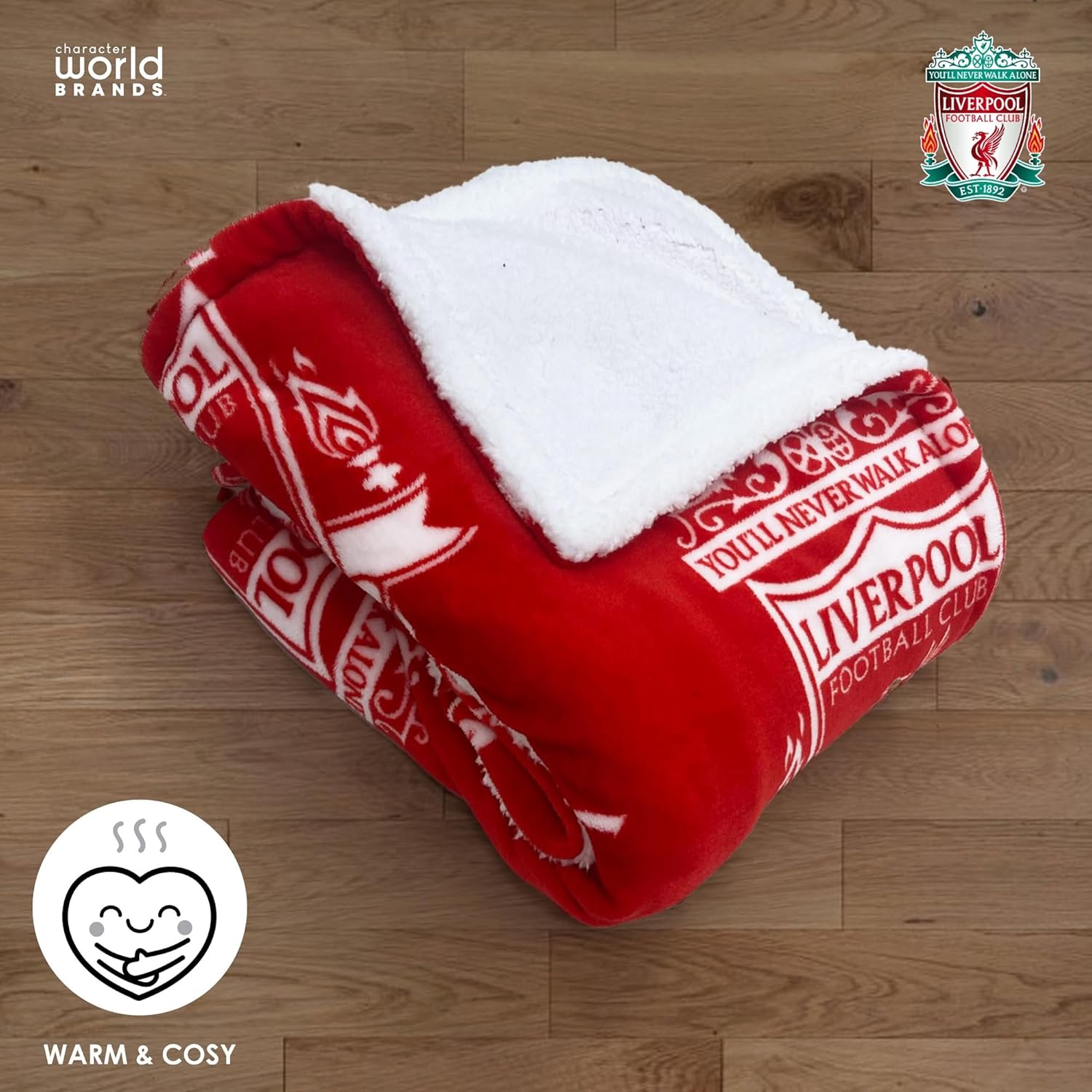 Liverpool FC YNWA Official Red Throw Blanket