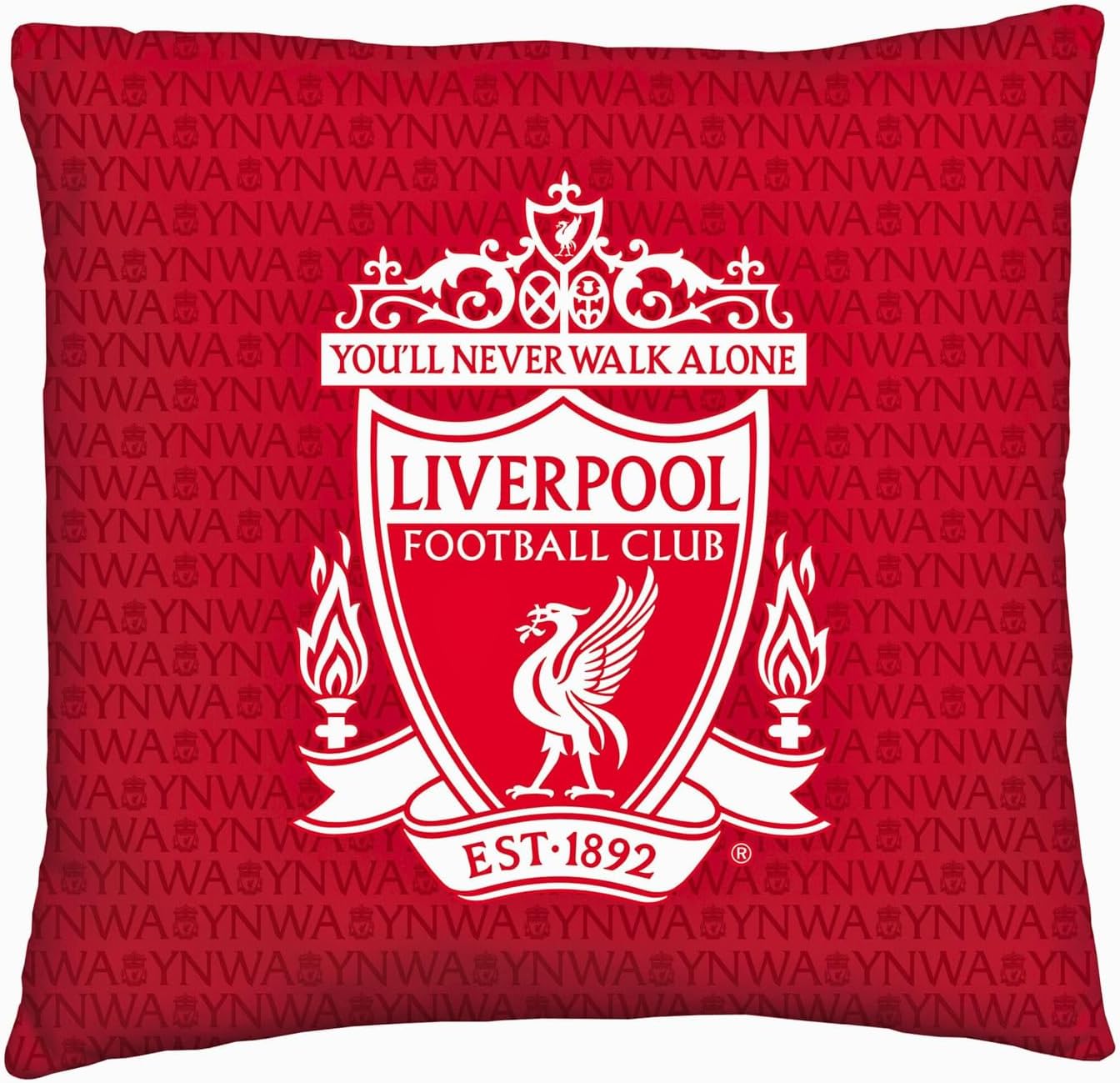 Liverpool FC Character World Official Reversible 2 Sided Red Cushion (16 x 16 Inches)