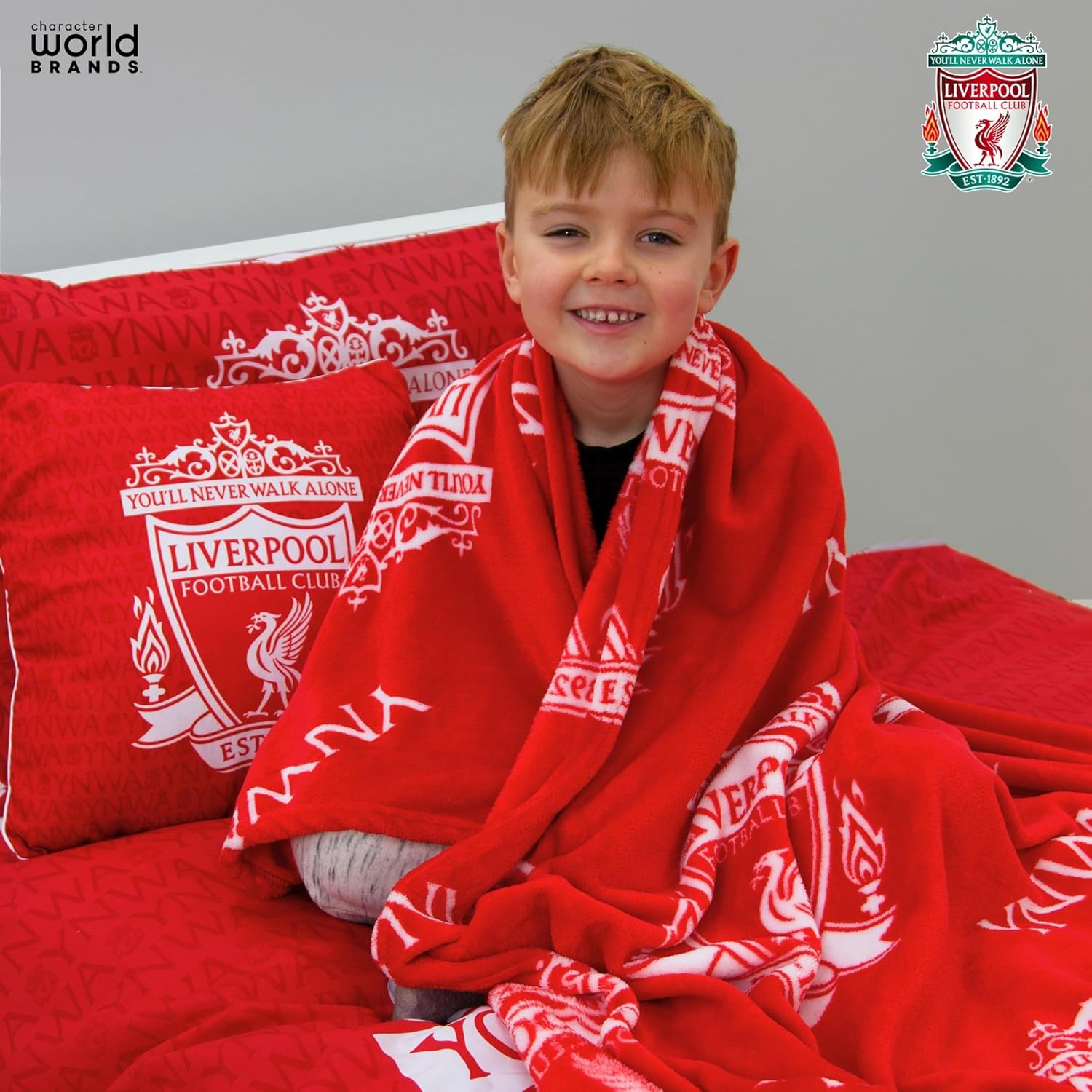 Liverpool FC Character World Official Reversible 2 Sided Red Cushion (16 x 16 Inches)