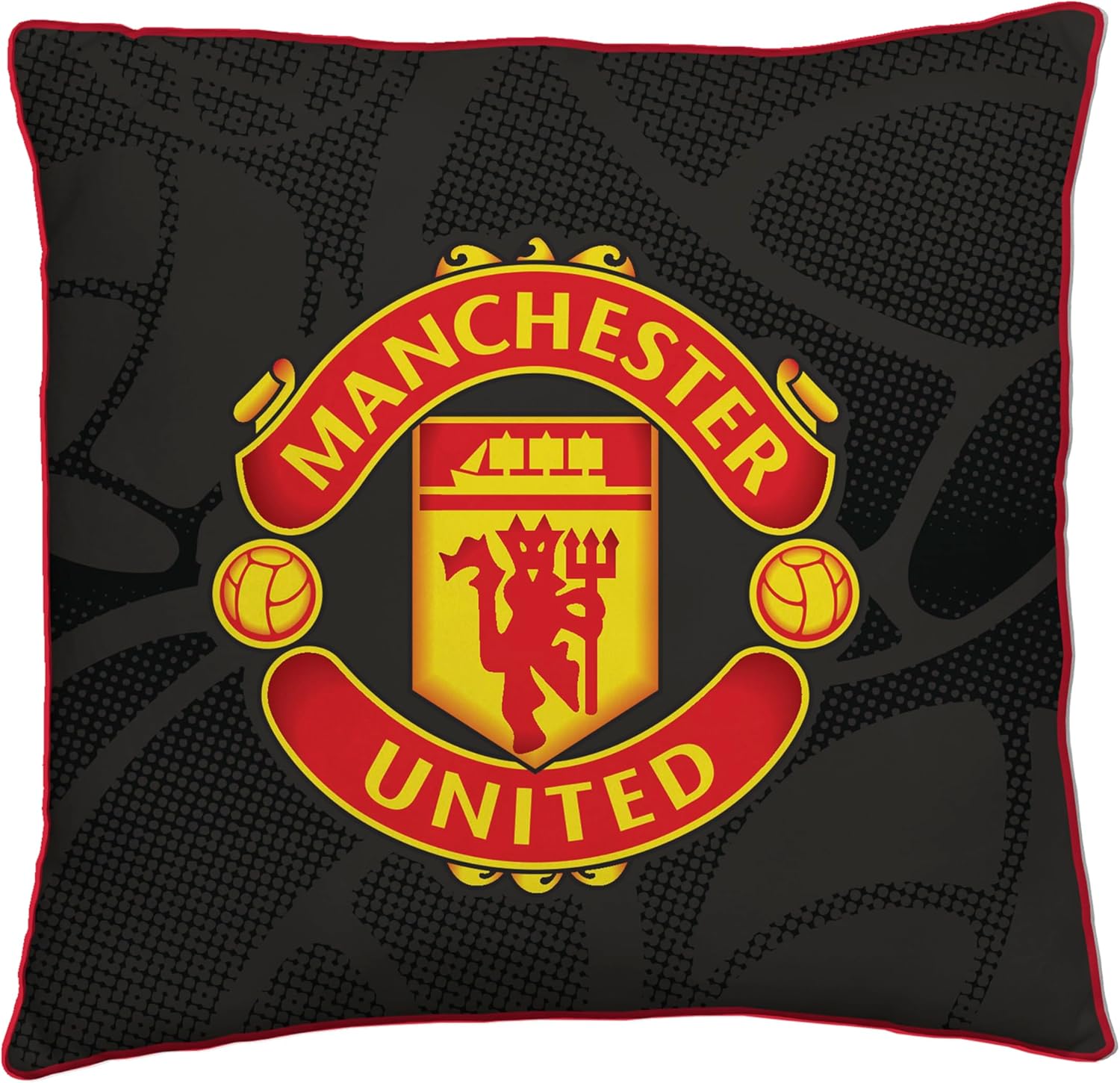 Manchester United FC Official Reversible 2 Sided Red Cushion (16 x 16 Inches)