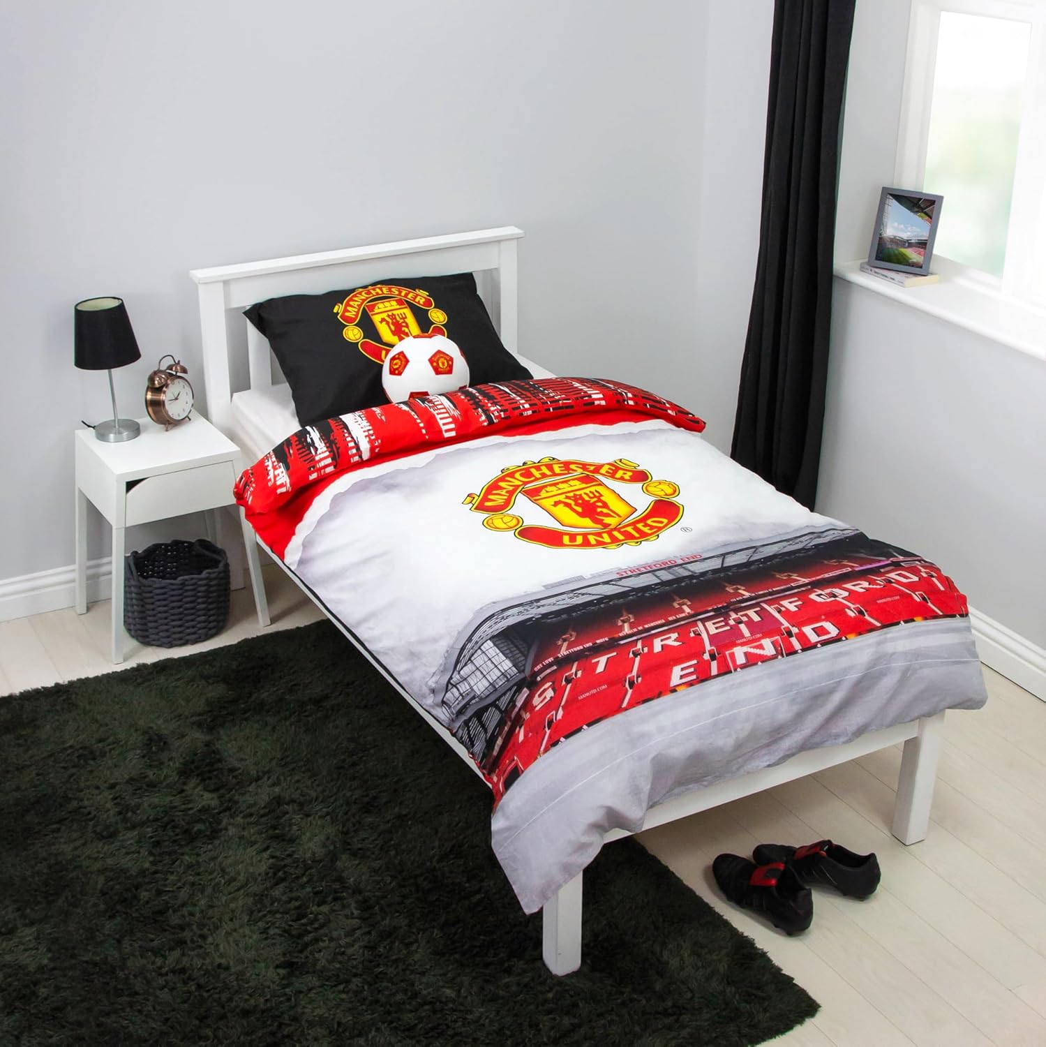 Manchester United FC 3D Fluffy Stuffed Toy Soccer Ball Cushion