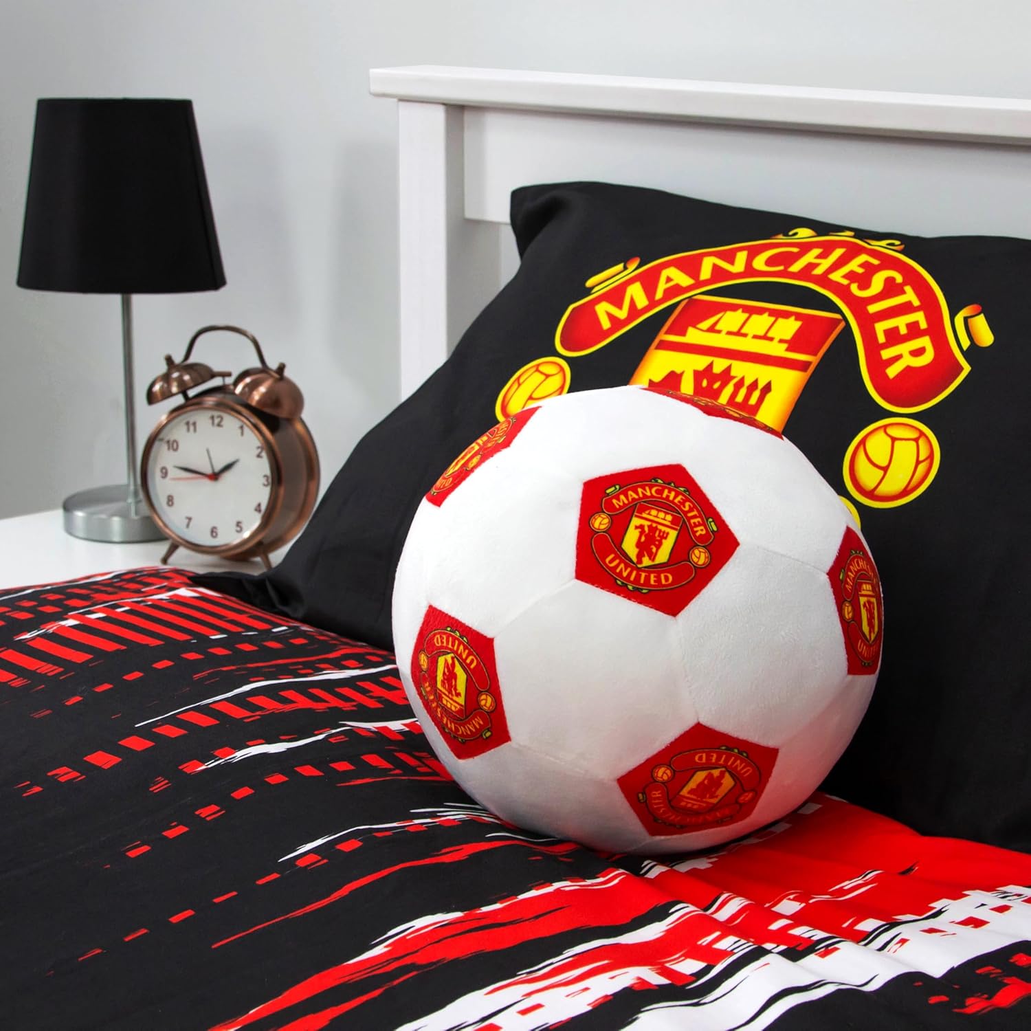 Manchester United FC 3D Fluffy Stuffed Toy Soccer Ball Cushion