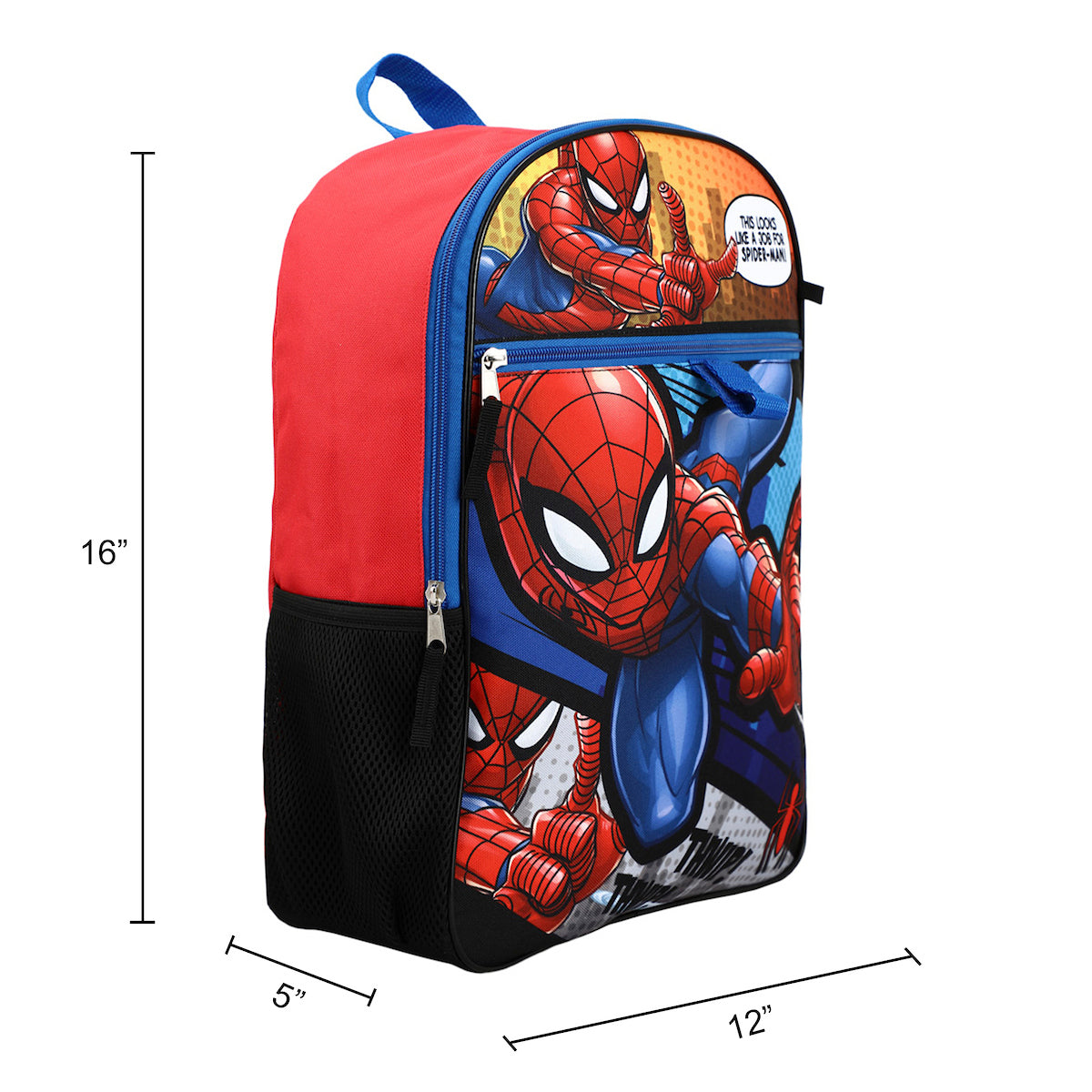Marvel Spiderman Backpack Accessories 5 Piece Value Set for Boys
