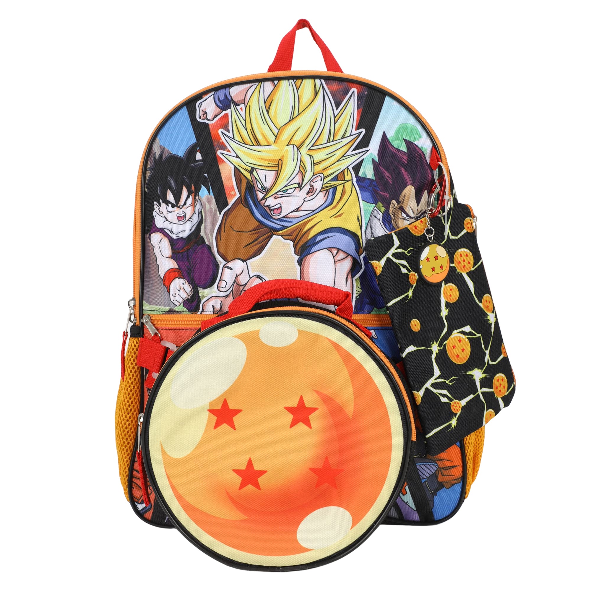 Dragon Ball Z Anime Heros 5-Piece 16" Backpack Set for Boys