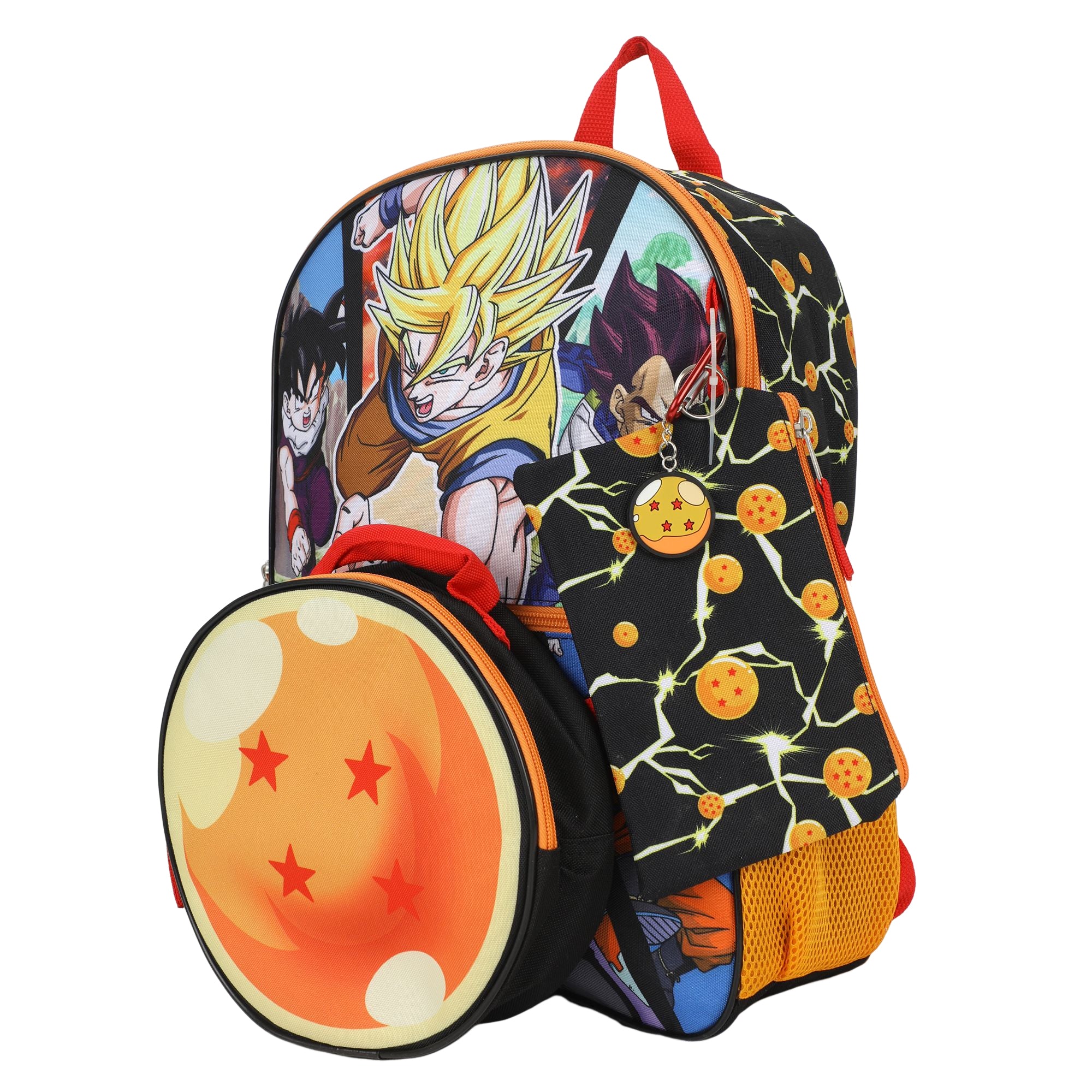 Dragon Ball Z Anime Heros 5-Piece 16" Backpack Set for Boys