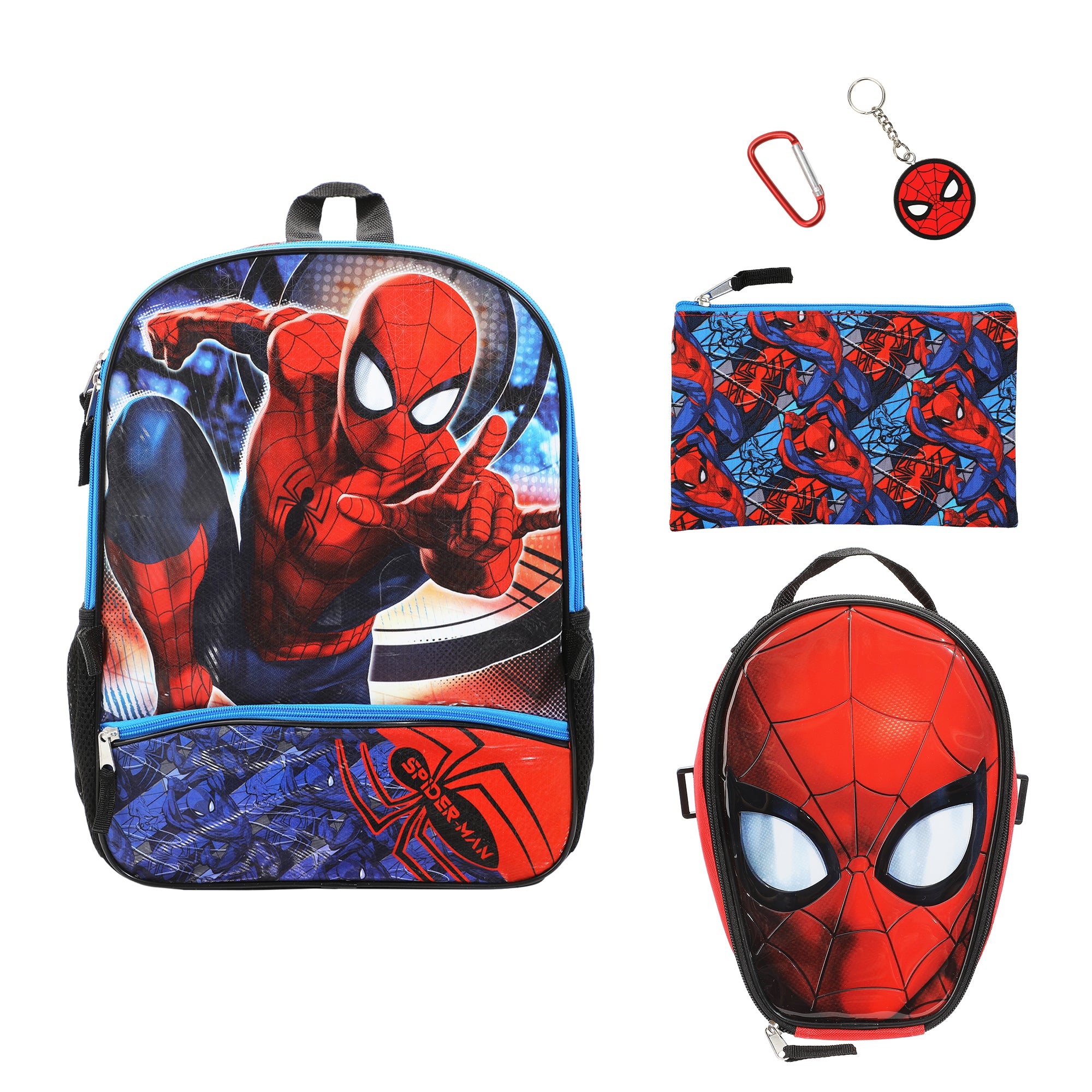 Spider-Man Swinging 5-Piece 16" Backpack with lunch kit for Boys