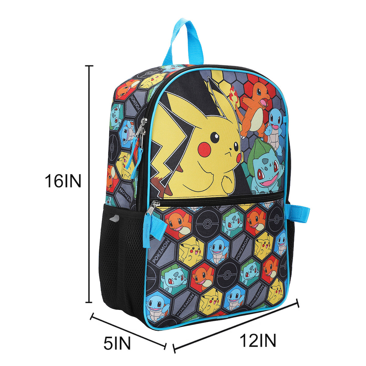 Pokemon Favorites 5-Piece 16” Backpack And Lunch Set For School & Travel