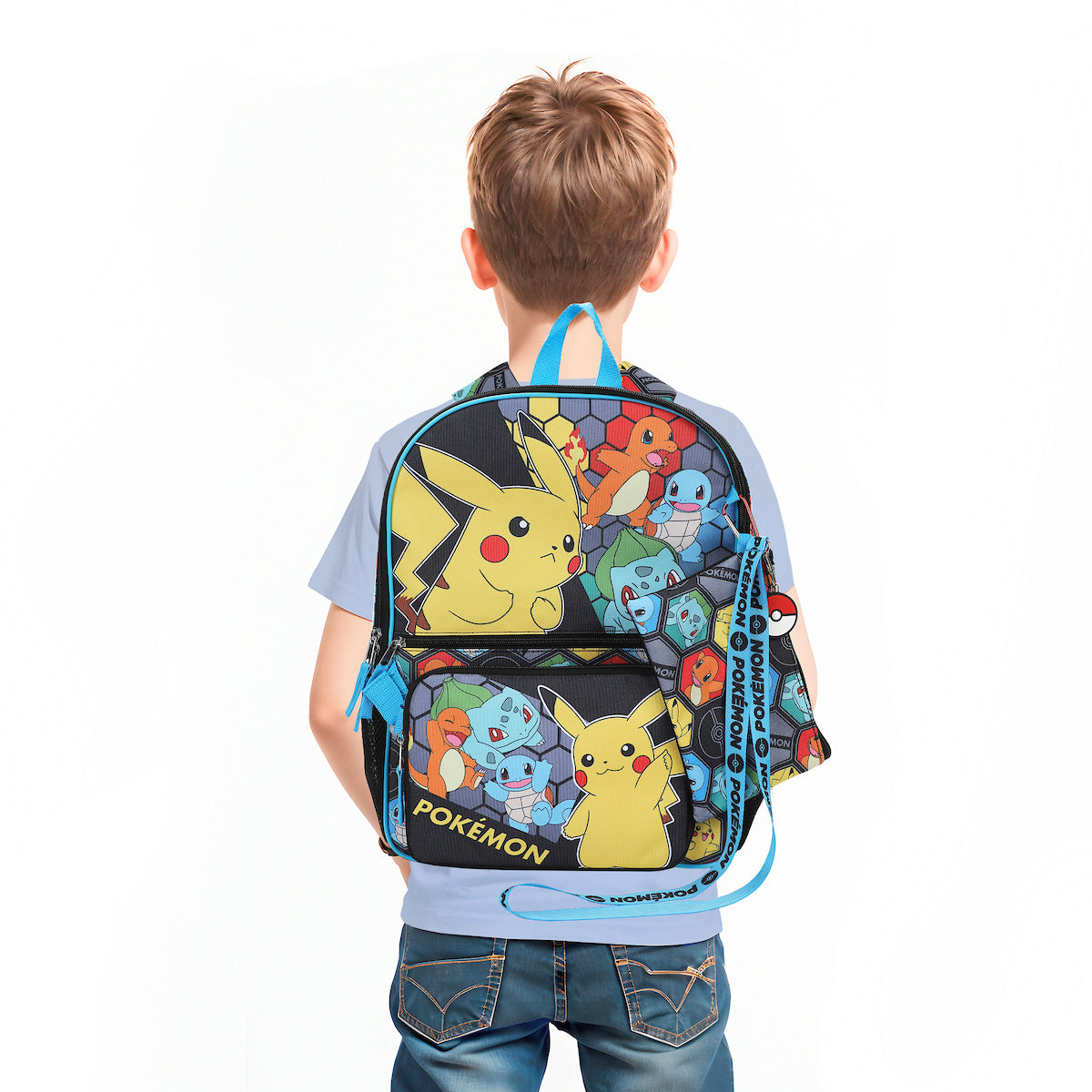 Pokemon Favorites 5-Piece 16” Backpack And Lunch Set For School & Travel
