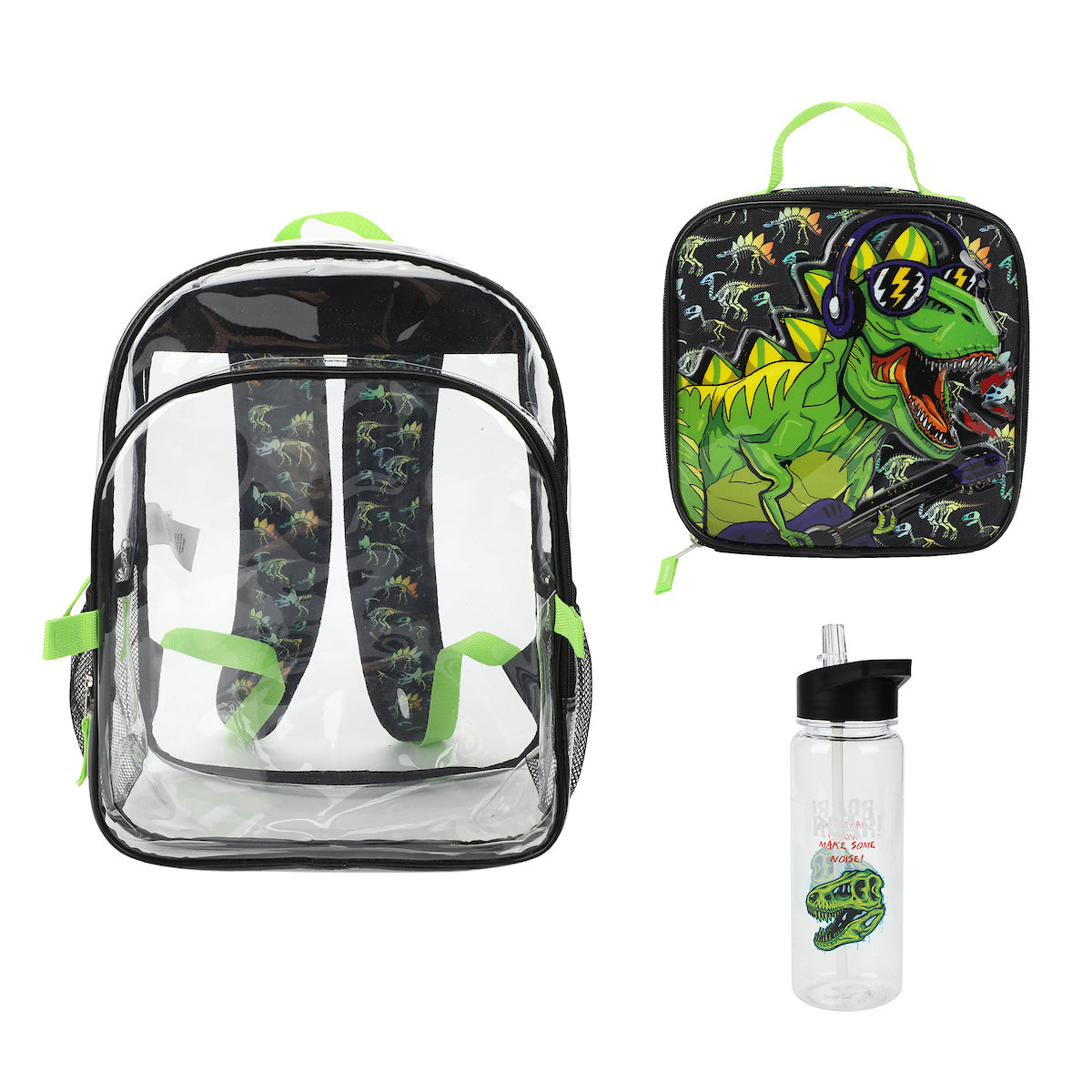Dinosaur DJT-Rex 3-Piece Backpack & Lunchbox Set with Water Bottle