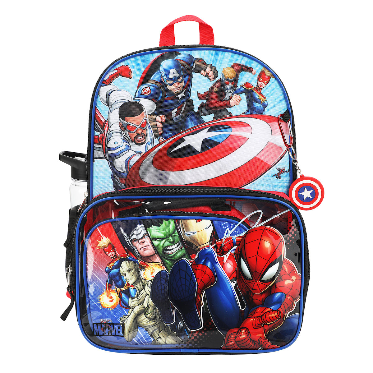 Marvel Multiverse 5-Piece 16" Backpack & Lunchbox Set With Water Bottle