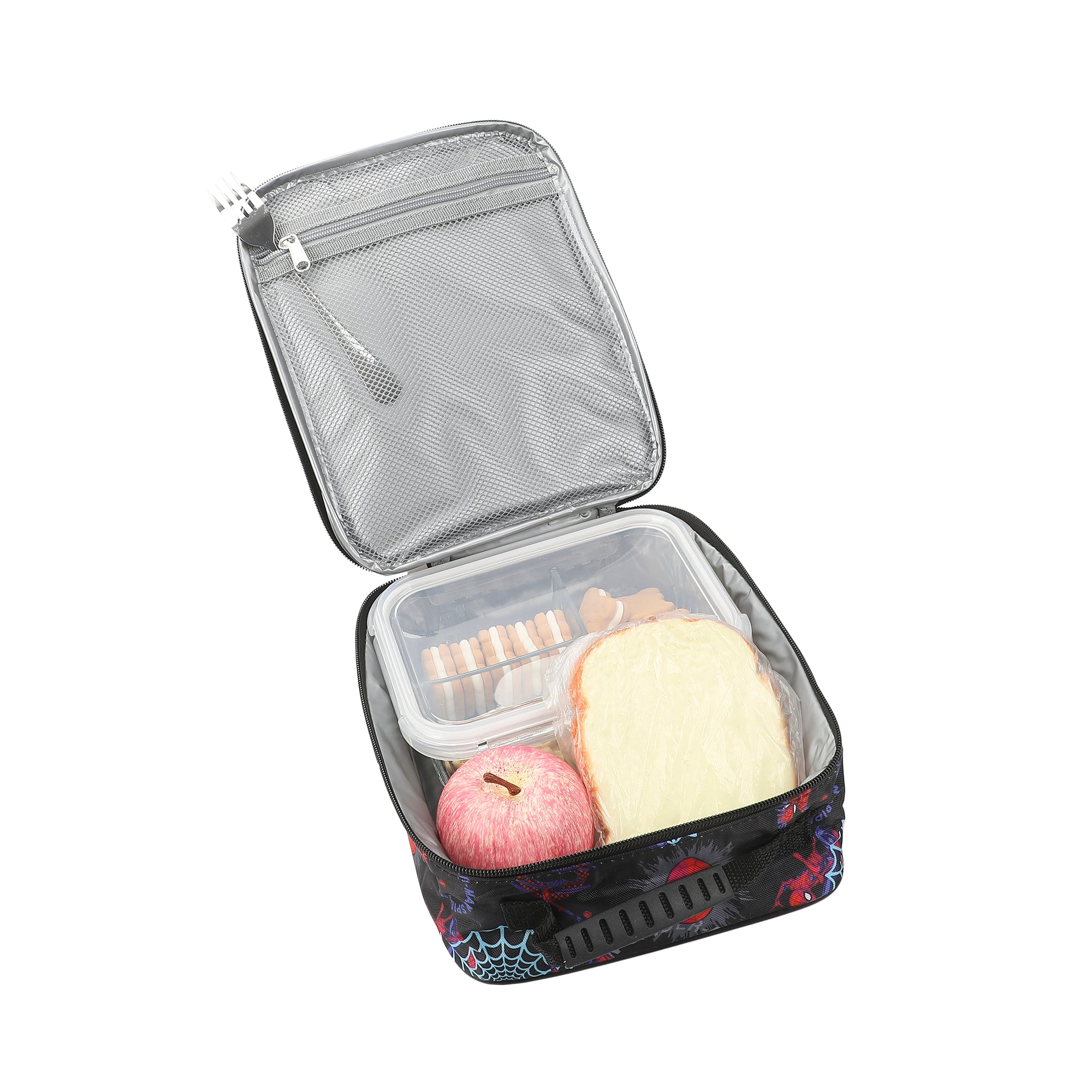 Spider-Man Superhero & Webs 16" Premium Backpack & Lunch Kit Set for Boys