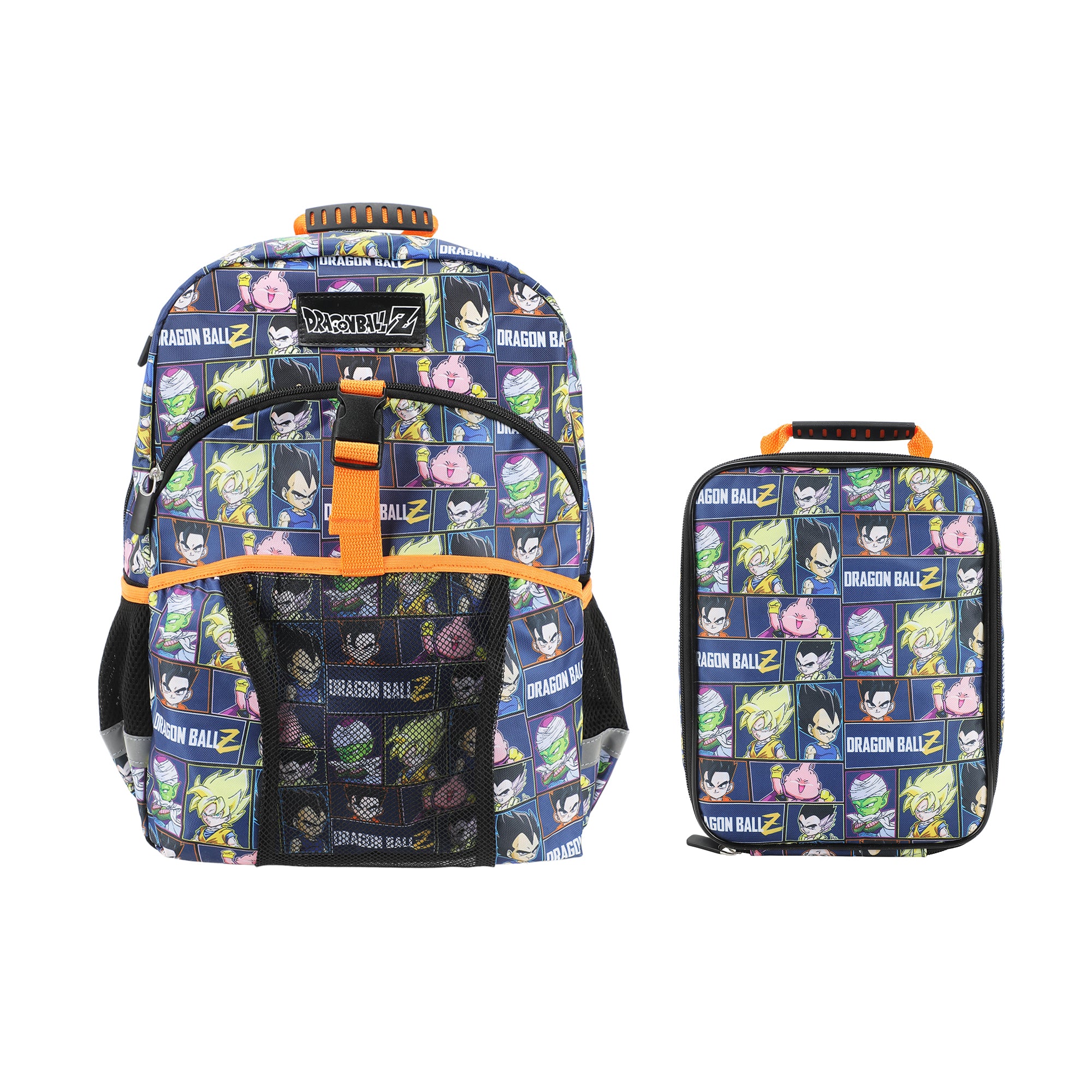 Dragon Ball Z Super Saiyan 2-Piece 16" Premium Backpack & Lunch Kit Set