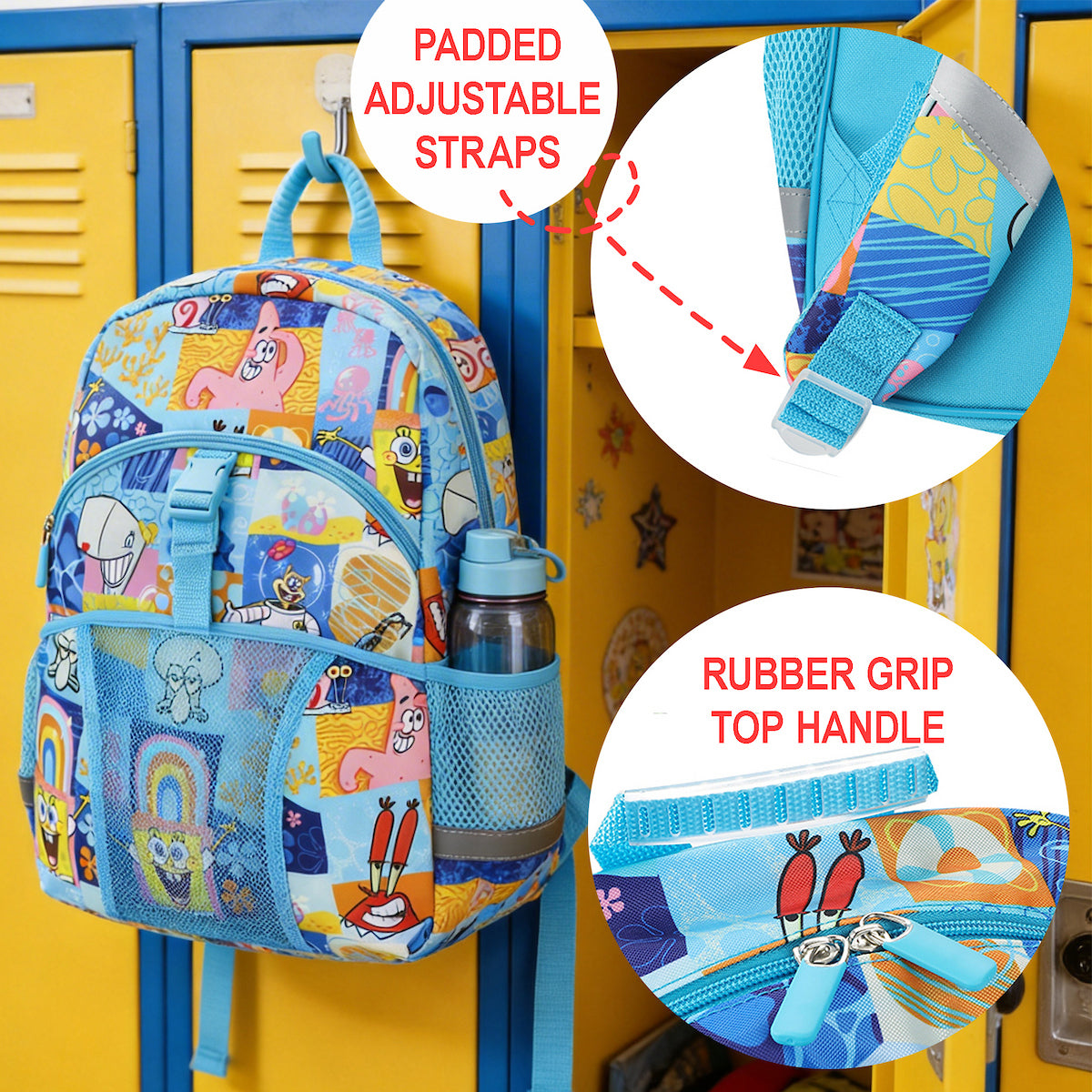 SpongeBob SquarePants 2-Piece 16" Premium Backpack & Lunch Kit Set for boys