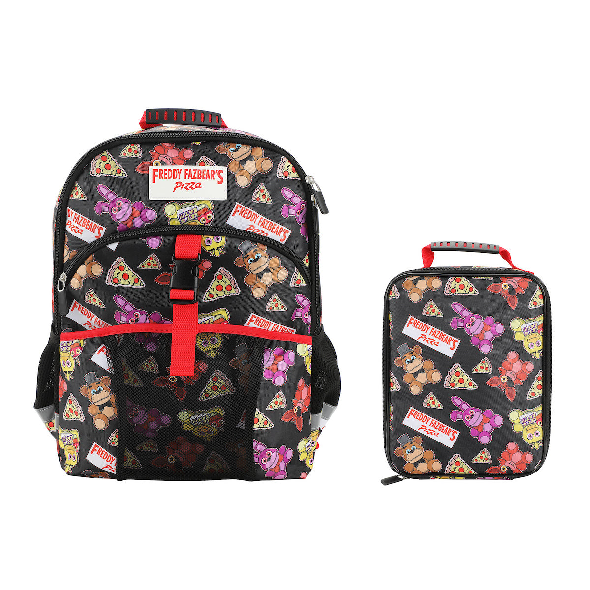 Five Nights at Freddy's 2-Piece 16" Youth Premium Backpack & Lunch Kit Set For School Boys And Girls
