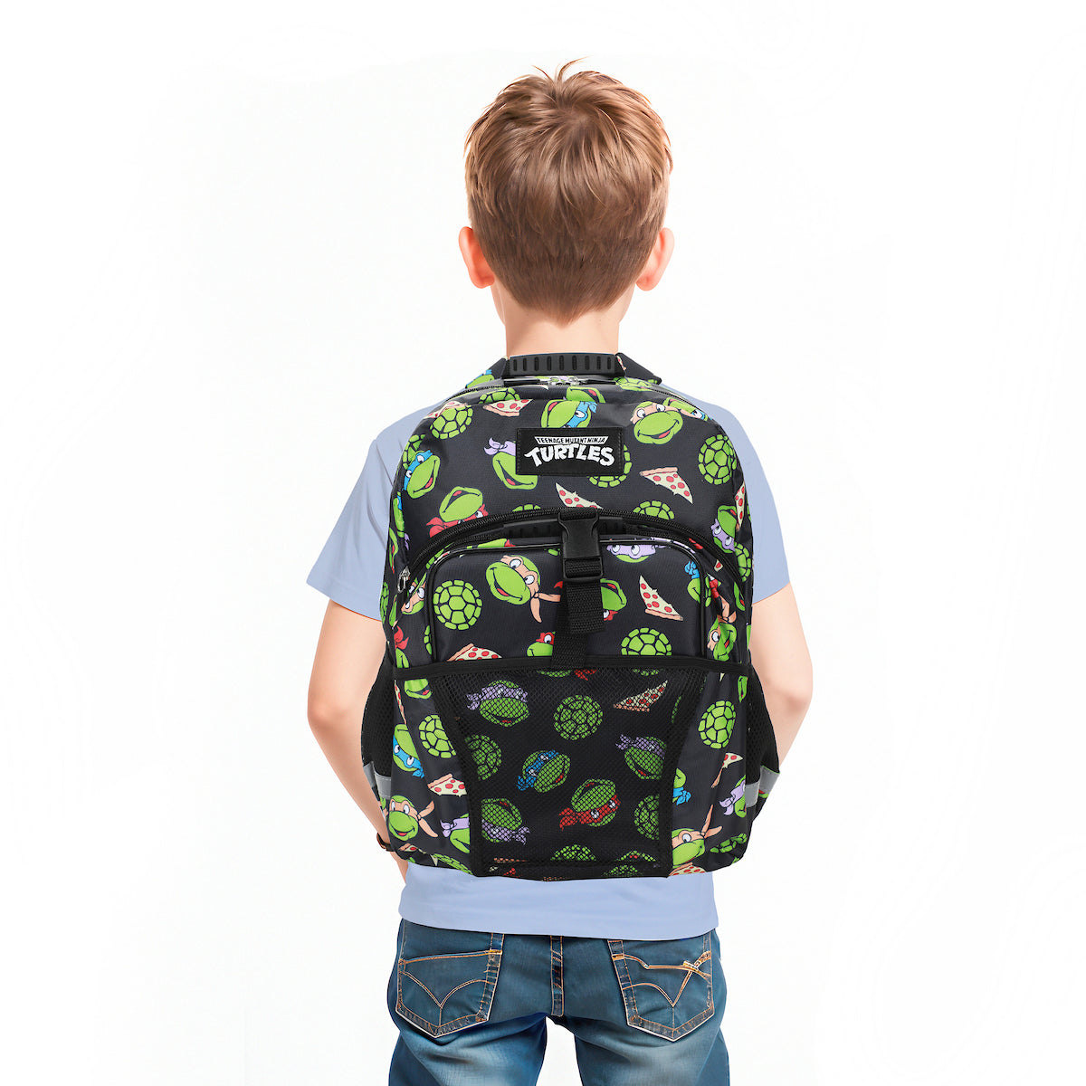 TMNT Classic Retro Cartoon 2-Piece 16" Kids Backpack & Lunch Box Set For School And Travel