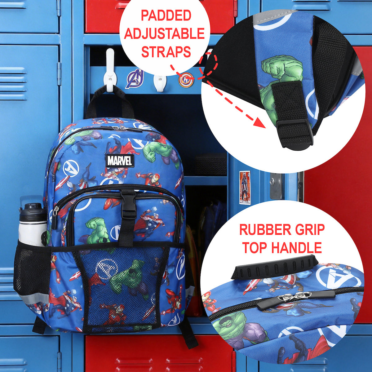 Marvel's Avengers Classic 2-Piece 16" Kids Backpack & Lunch Box Set For School And Travel