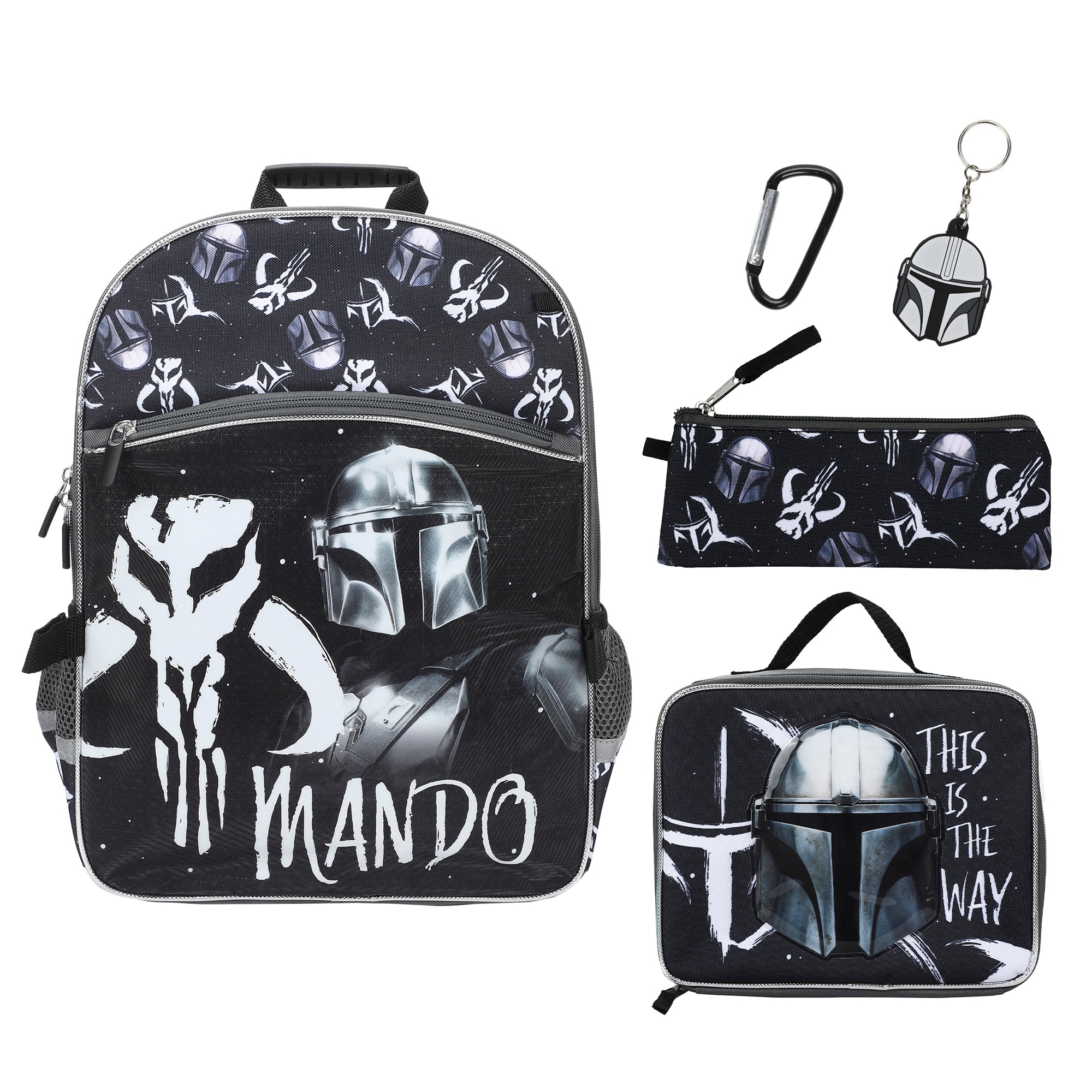 The Mandalorian 5-Piece 16" Backpack And Lunch Set For School & Travel