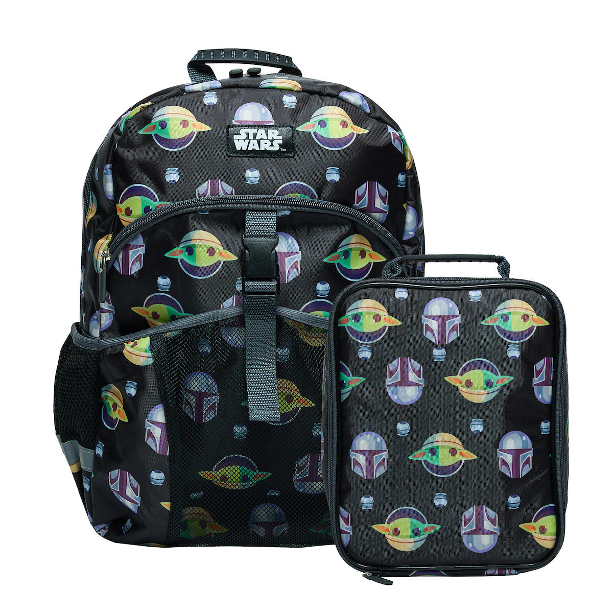 The Mandalorian and Grogu 2-Piece 16" Kids Backpack & Lunch Box Set For School And Travel