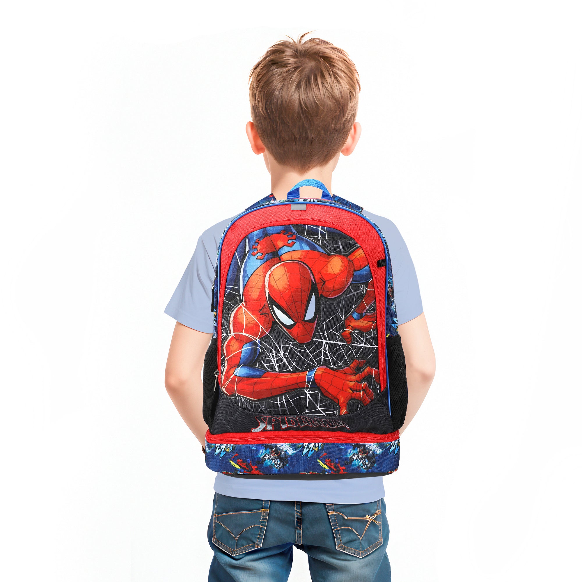 Spider-Man Classic 3-Piece 17" Toddler Backpack & Lunchbox Set With Water Bottle