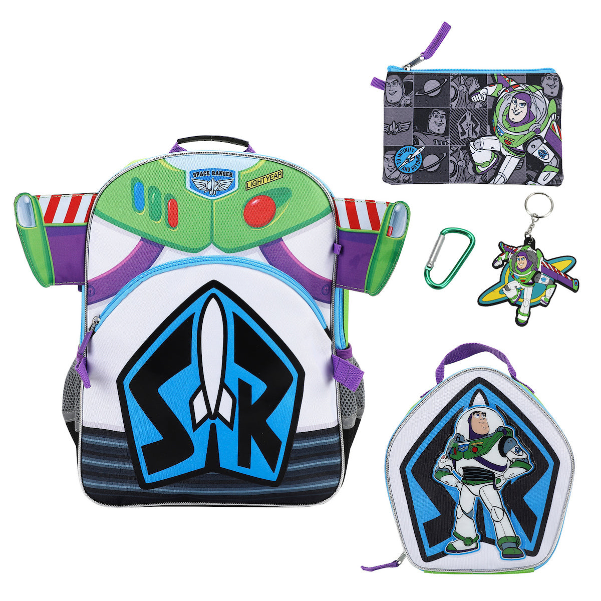 Toy Story Buzz Lightyear 16" Novelty Backpack With Lunch Box