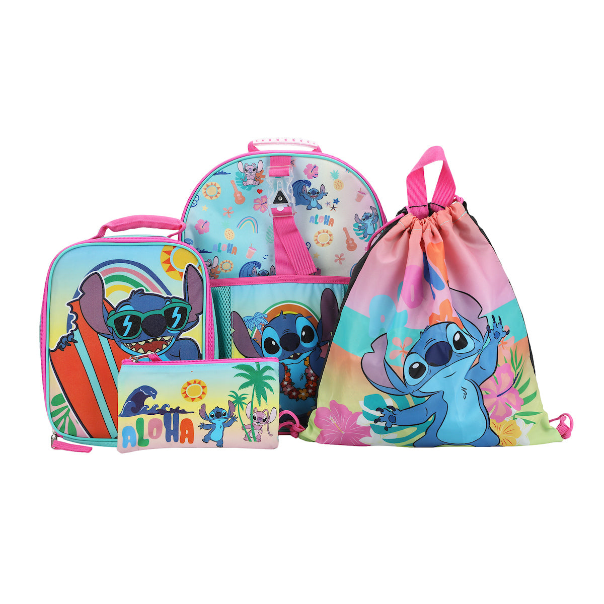 Disney Lilo & Stitch 5-Piece Backpack & Lunchbox Set